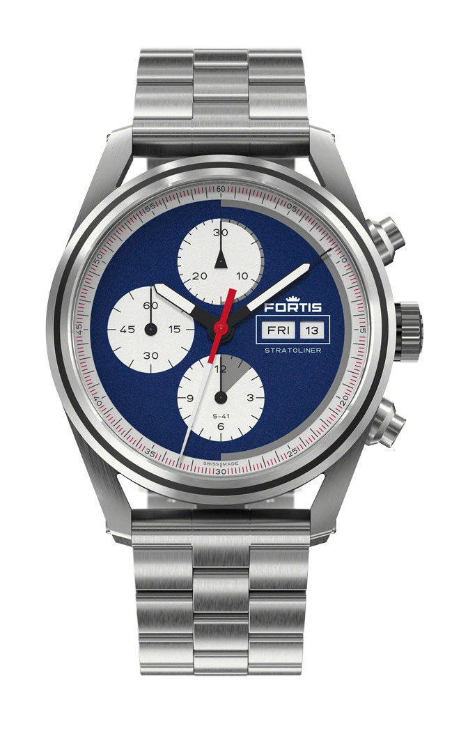 Fortis Stratoliner S-41 Blue Japan watch