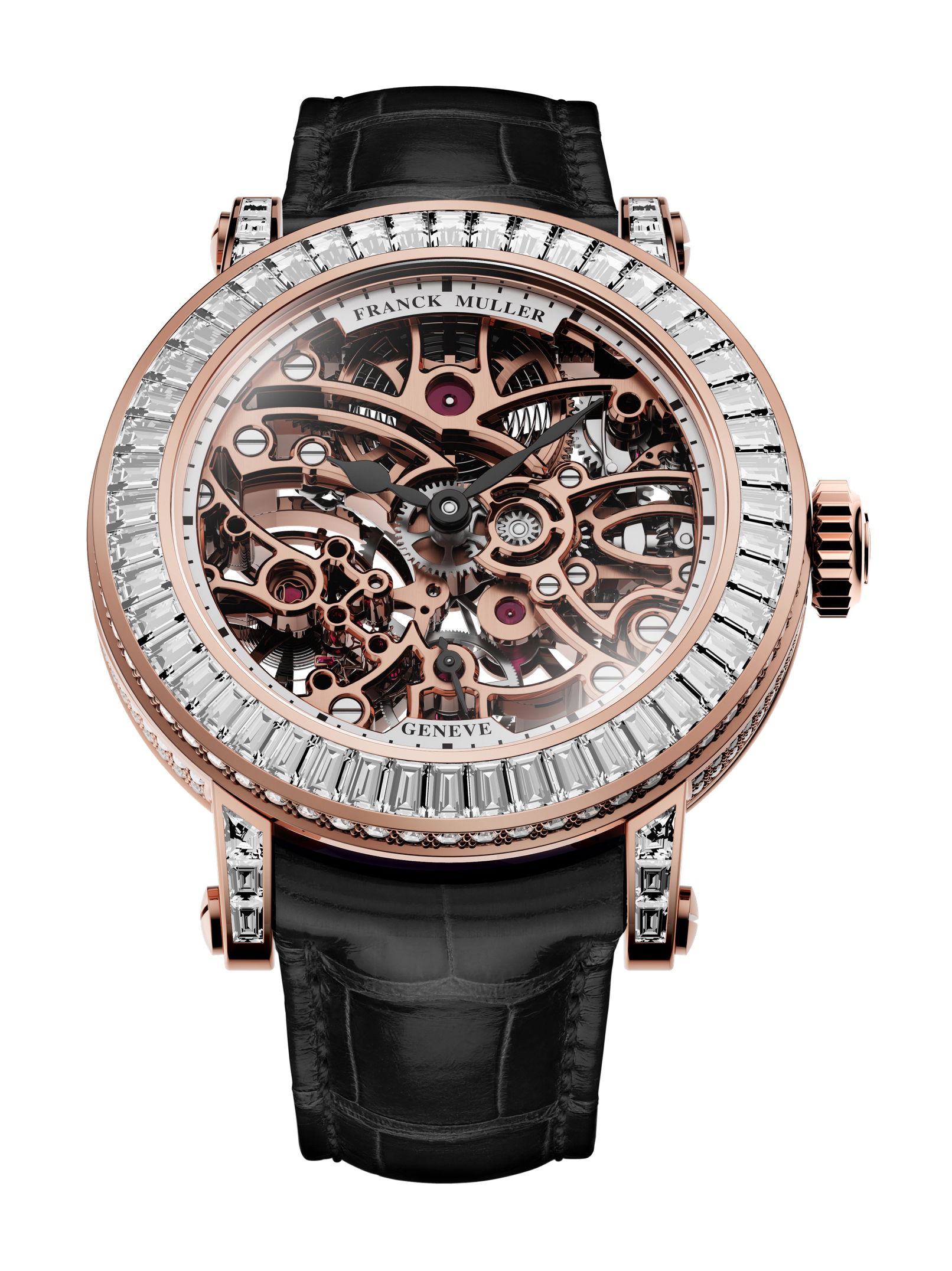 Franck Muller Round Skeleton Baguette watch