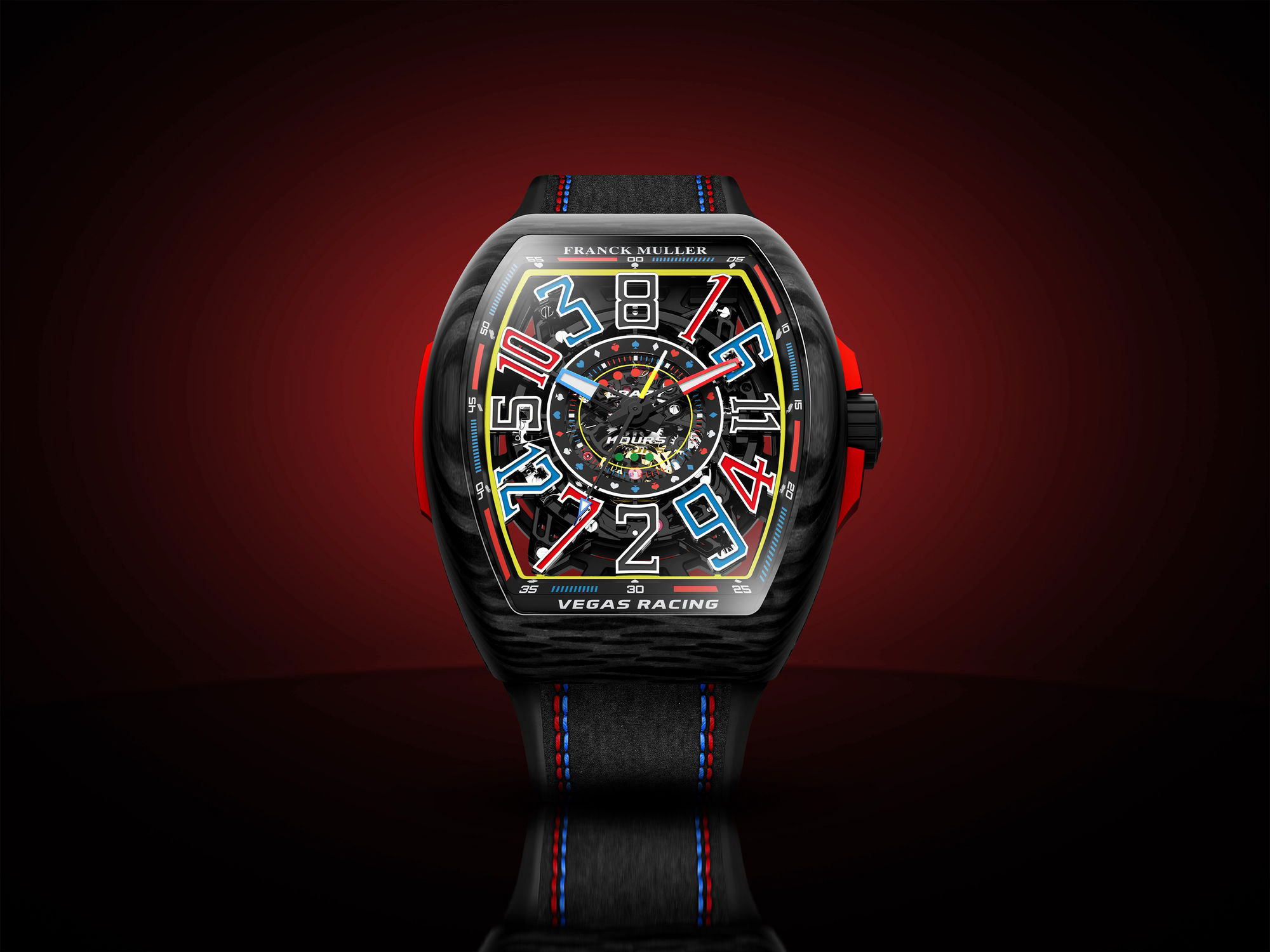 Franck Muller Vanguard Carbon Crazy Hours Racing Vegas Collection - View 3