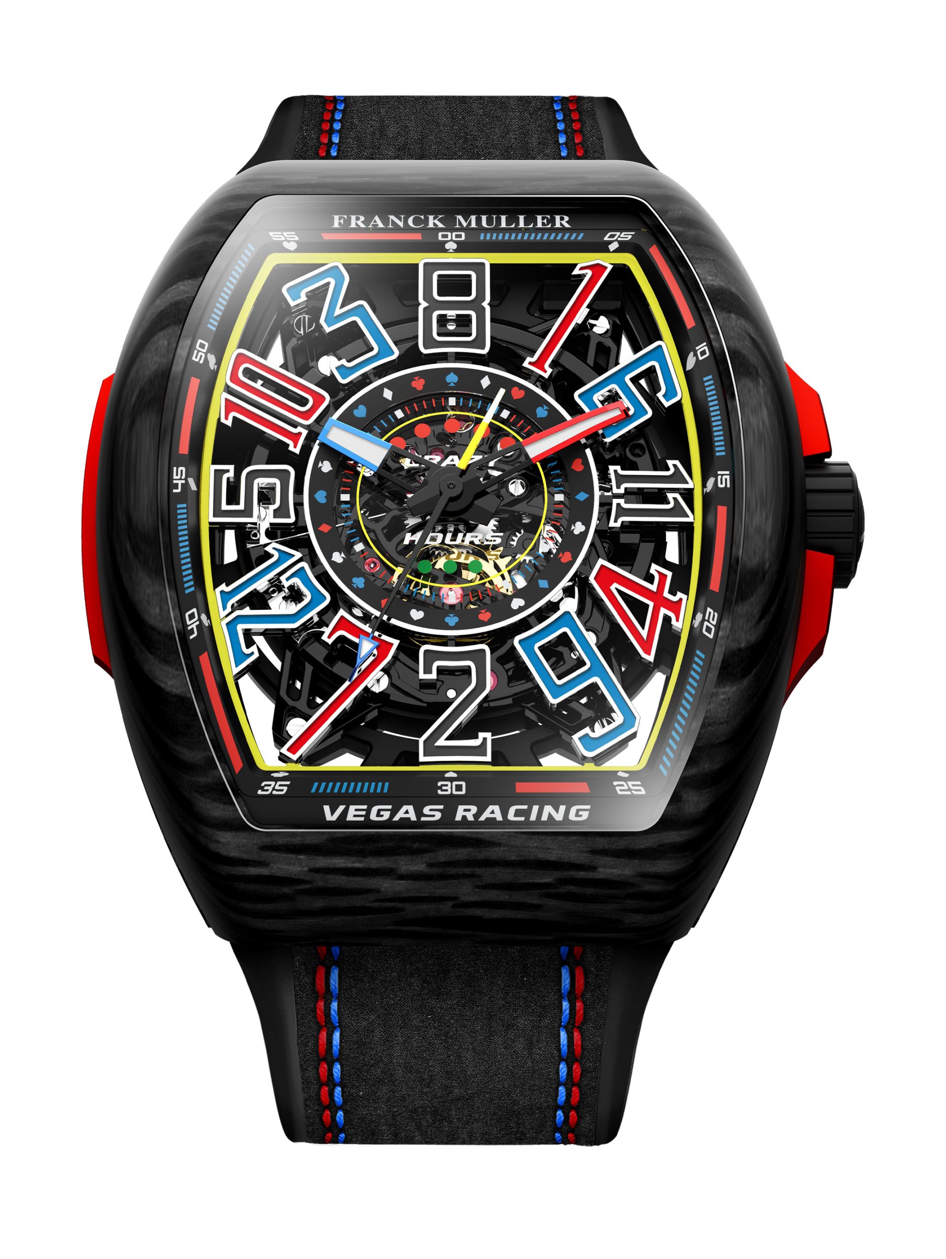 Franck Muller Vanguard Carbon Crazy Hours Racing Vegas Collection watch