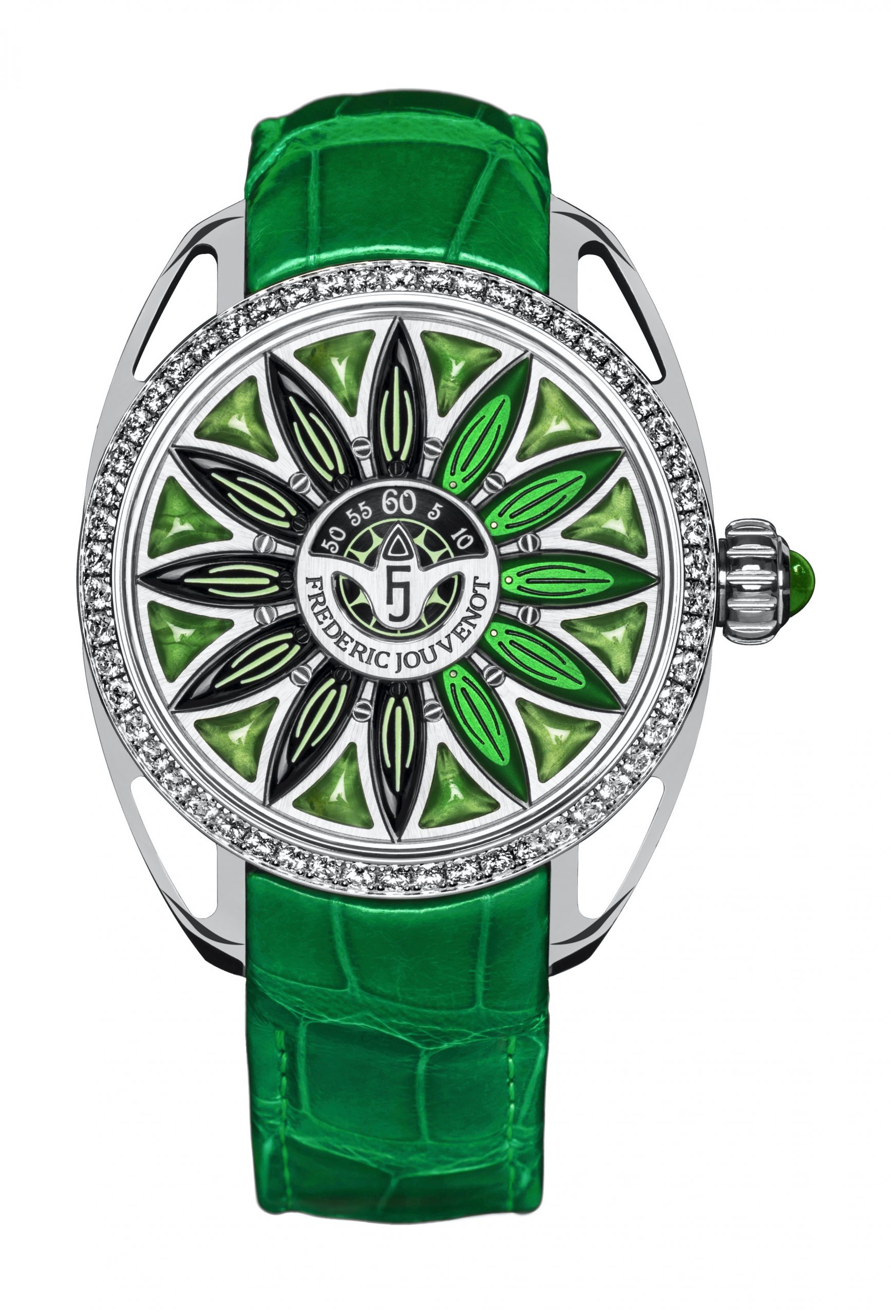 Frederic Jouvenot Surya White Gold Green Tsavorite watch