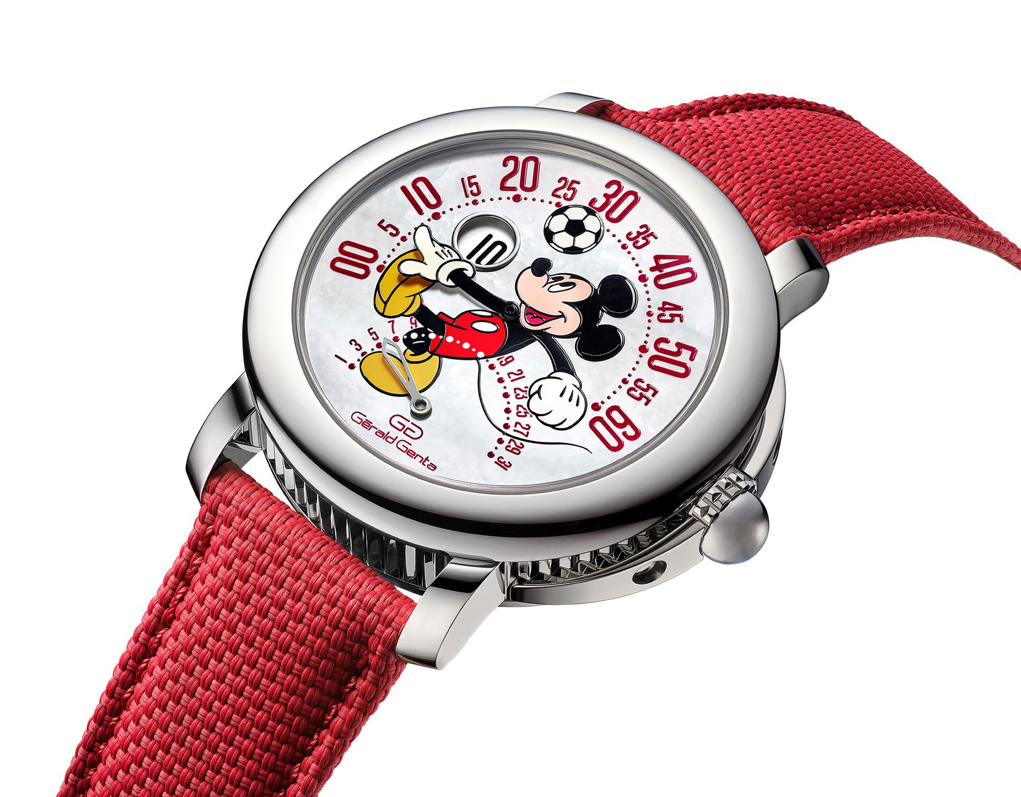 Gerald Genta Arena Bi-Retrograde Mickey Mouse Playing Football - View 3