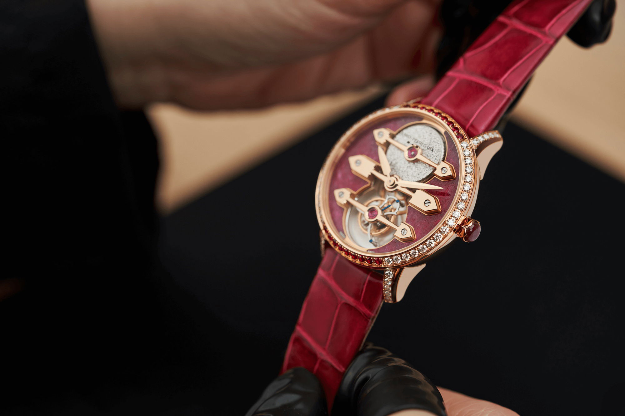 Girard-Perregaux Tourbillon with Three Gold Bridges Ruby Heart - View 3