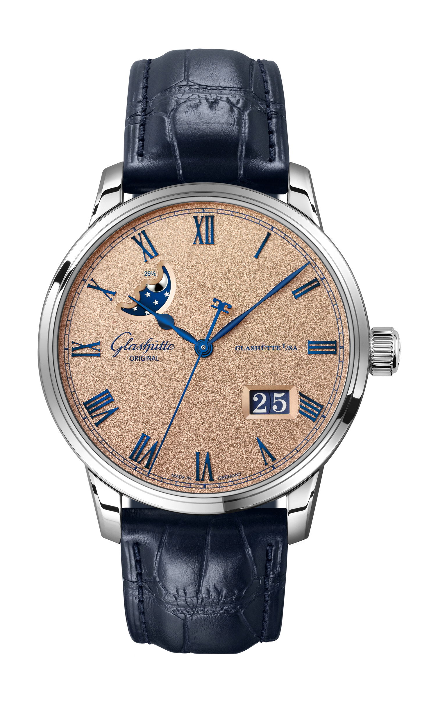 Glashütte Original Senator Excellence Panorama Date Moon Phase Frosted Copper watch