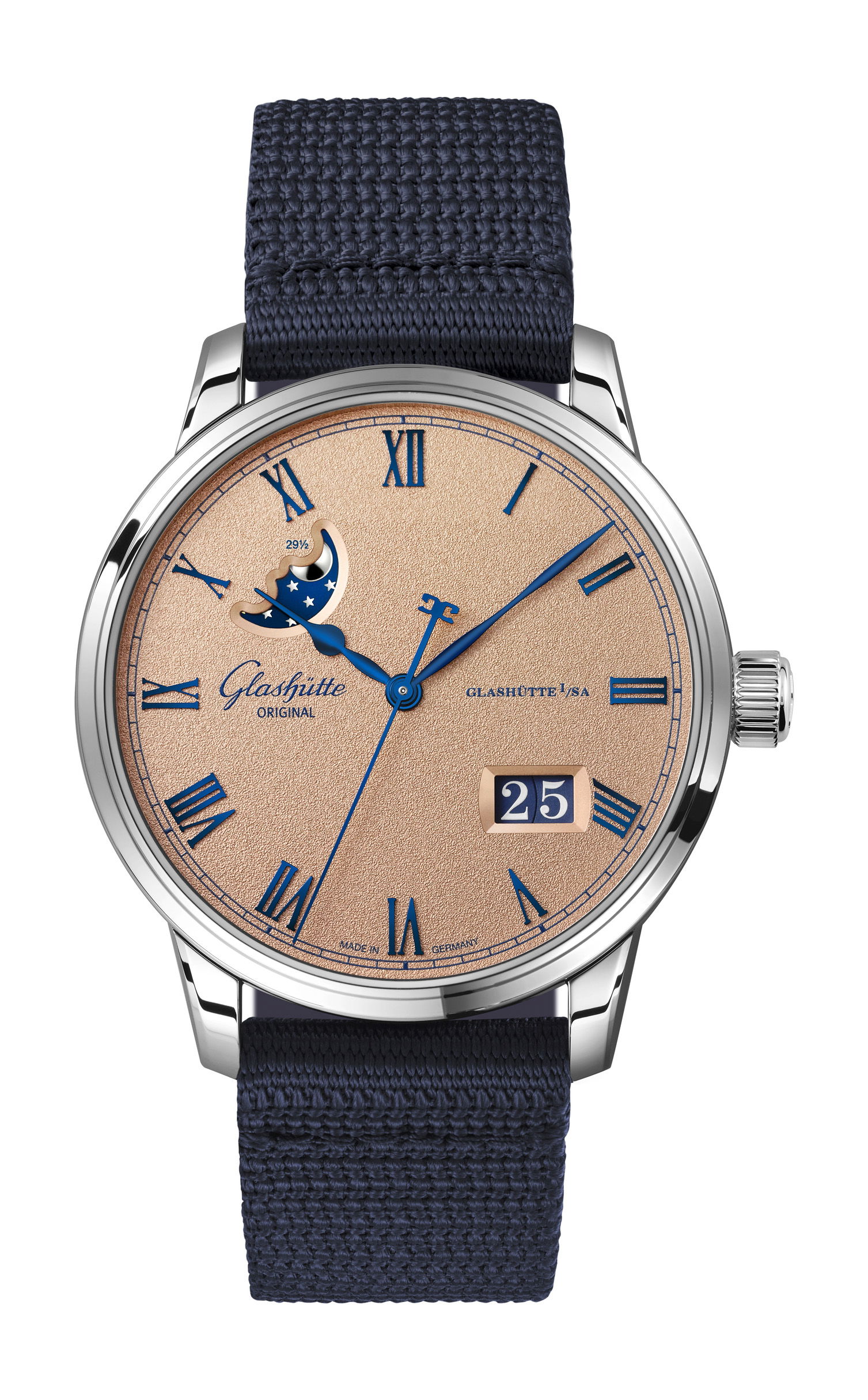 Glashütte Original Senator Excellence Panorama Date Moon Phase Frosted Copper watch