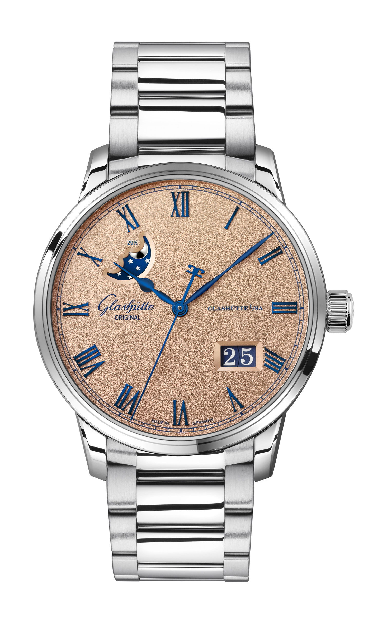 Glashütte Original Senator Excellence Panorama Date Moon Phase Frosted Copper watch