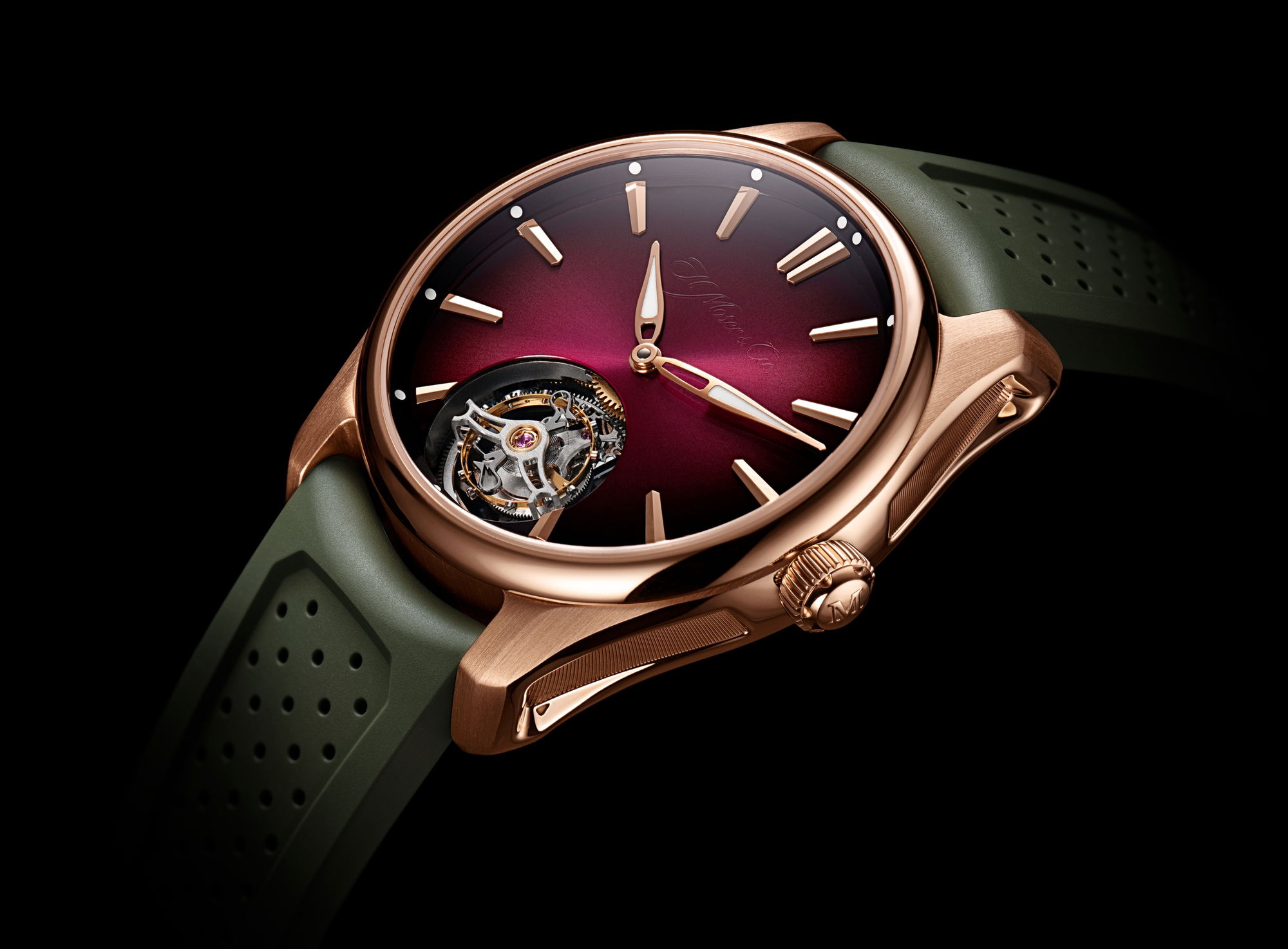 H. Moser & Cie Pioneer Tourbillon Burgundy - View 3