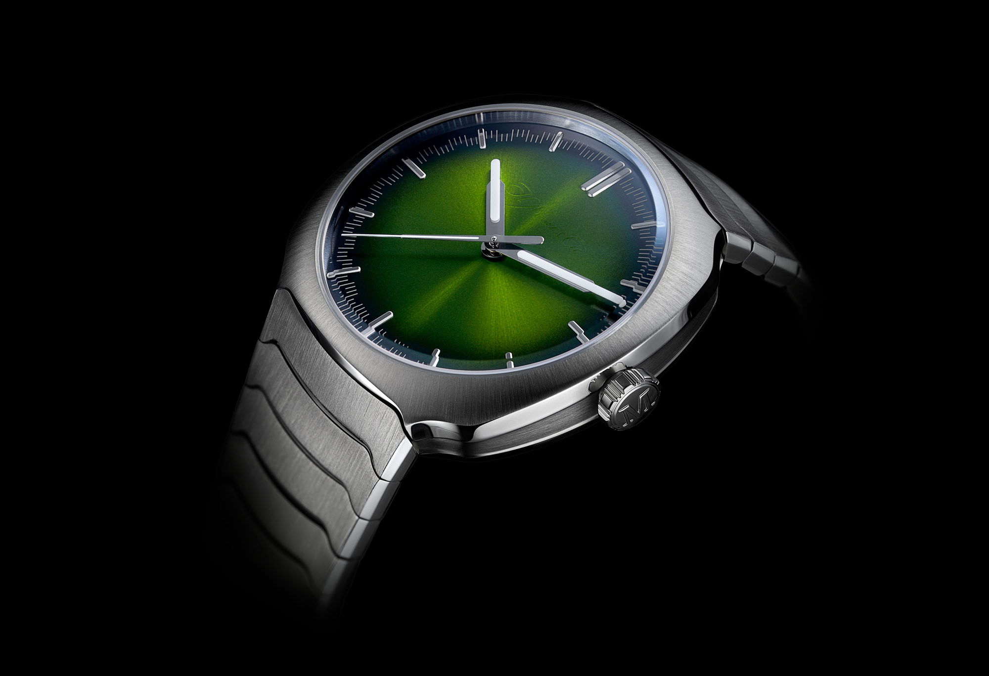 H. Moser & Cie Streamliner Centre Seconds Matrix Green - View 3