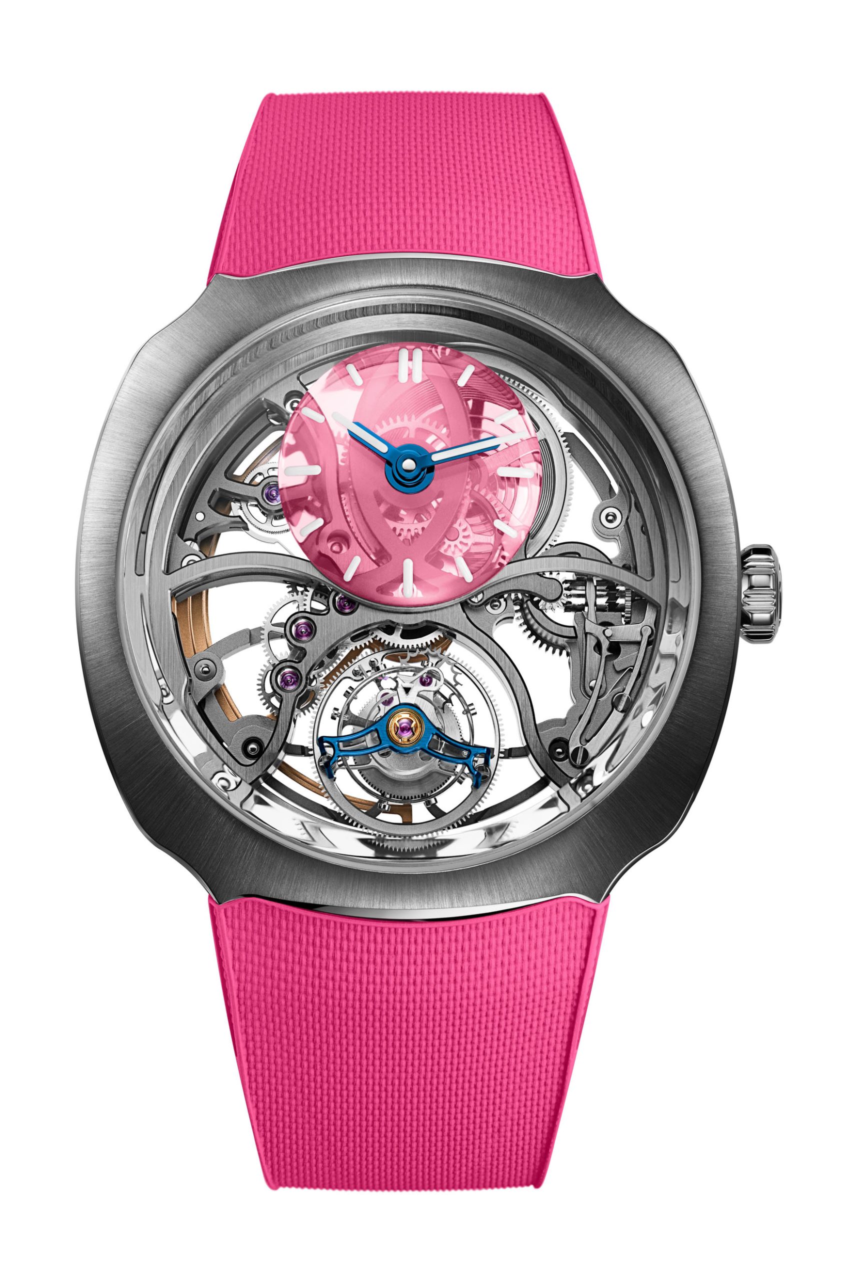 H. Moser & Cie Streamliner Cylindrical Tourbillon Skeleton Alpine Limited Edition Pink Livery watch