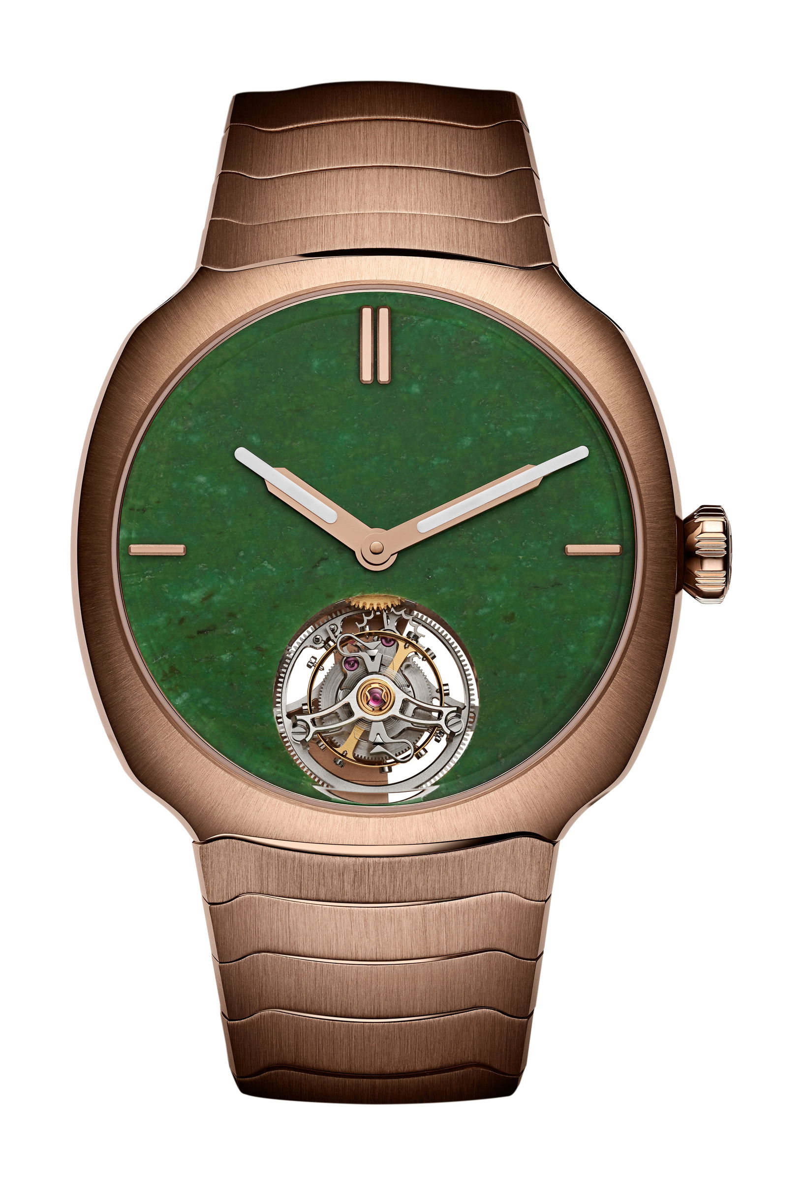 H. Moser & Cie Streamliner Tourbillon Wyoming Jade watch