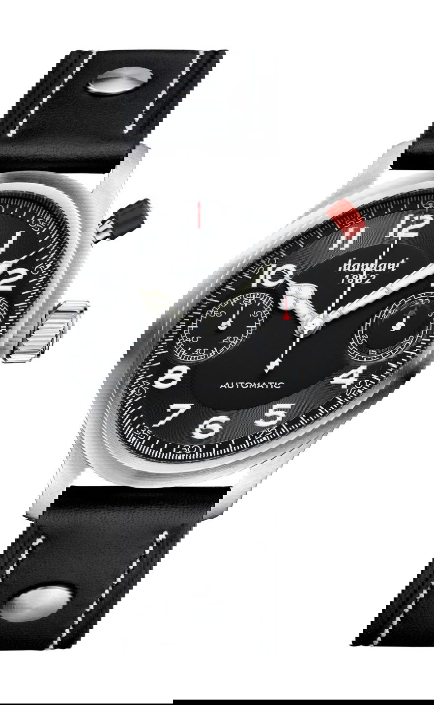 Hanhart PIONEER MonoScope Black, Flat Bezel watch