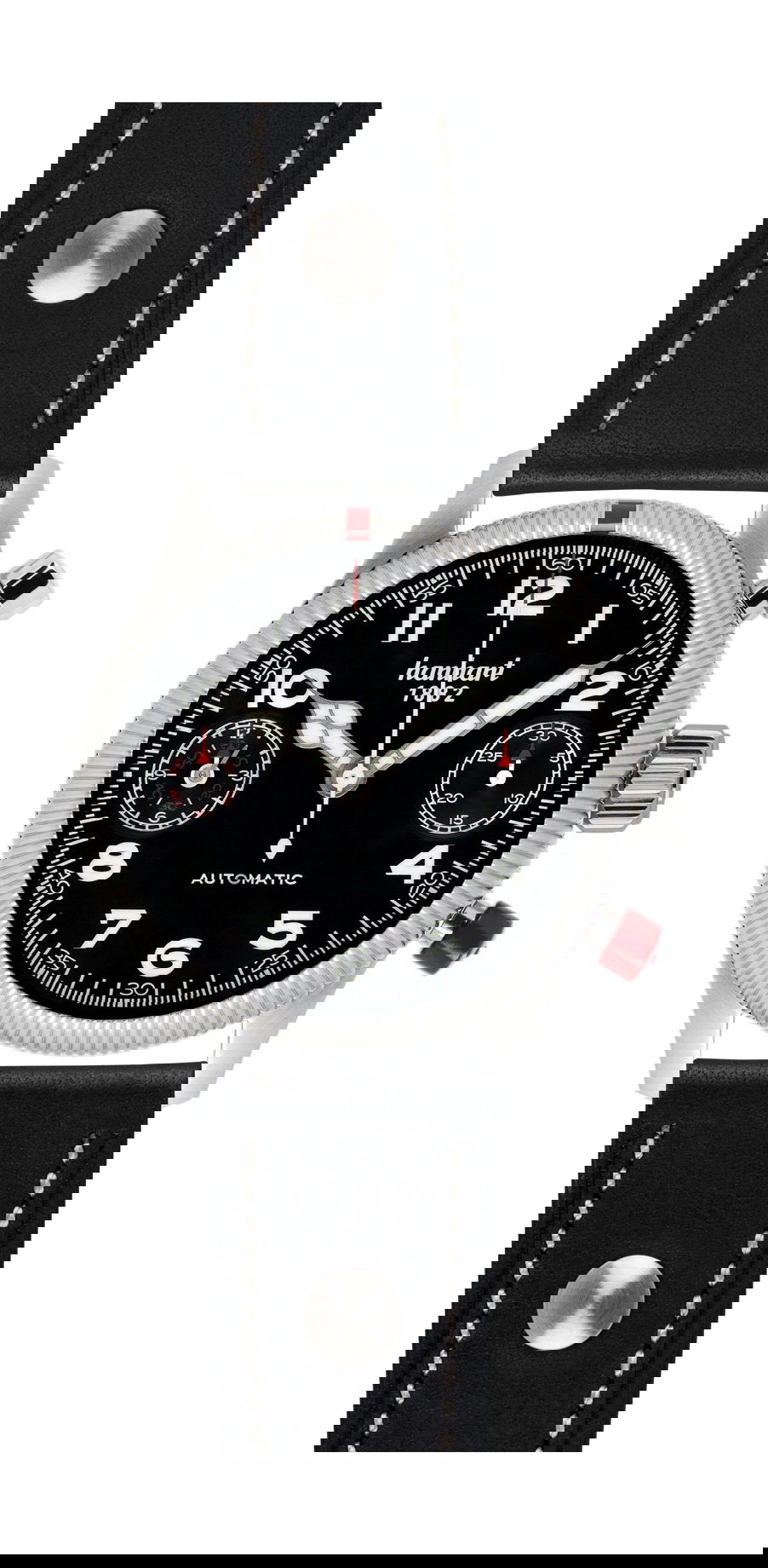 Hanhart PIONEER TwinDicator Black, Fluted Bezel watch