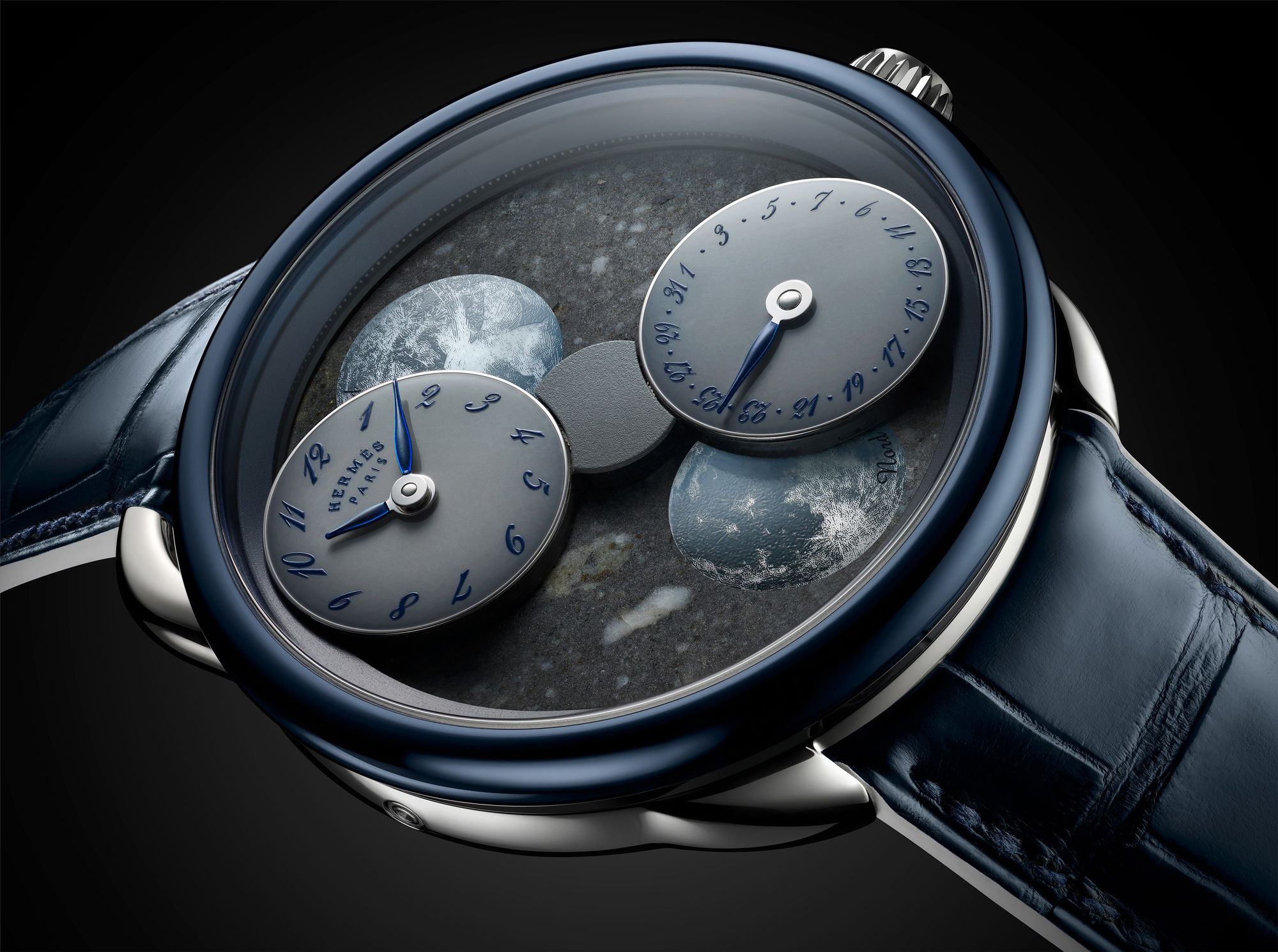 Hermès Arceau L’Heure de la Lune Blue Grey Moon Set - View 2
