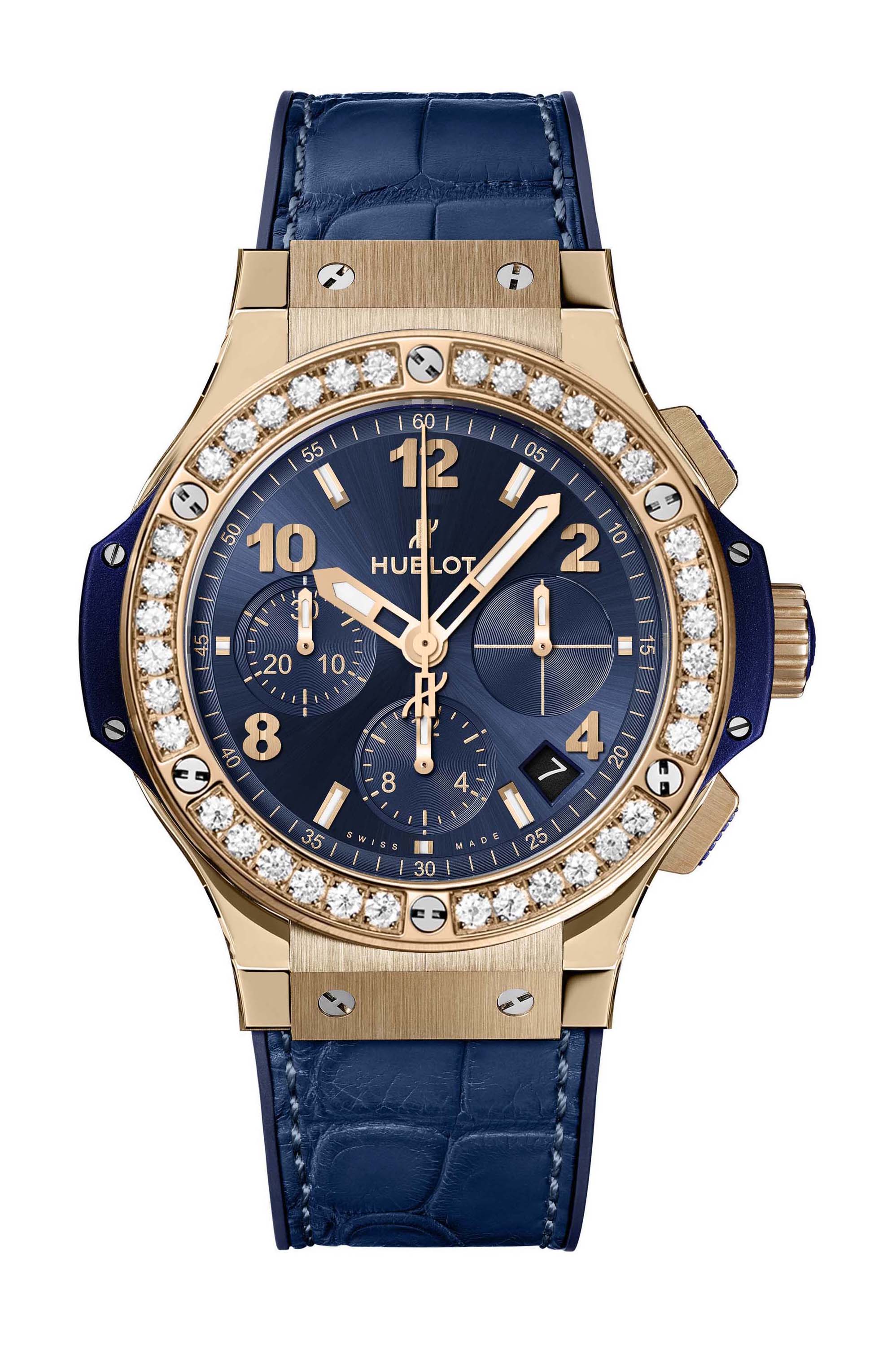Hublot Big Bang Gold Blue Diamonds watch