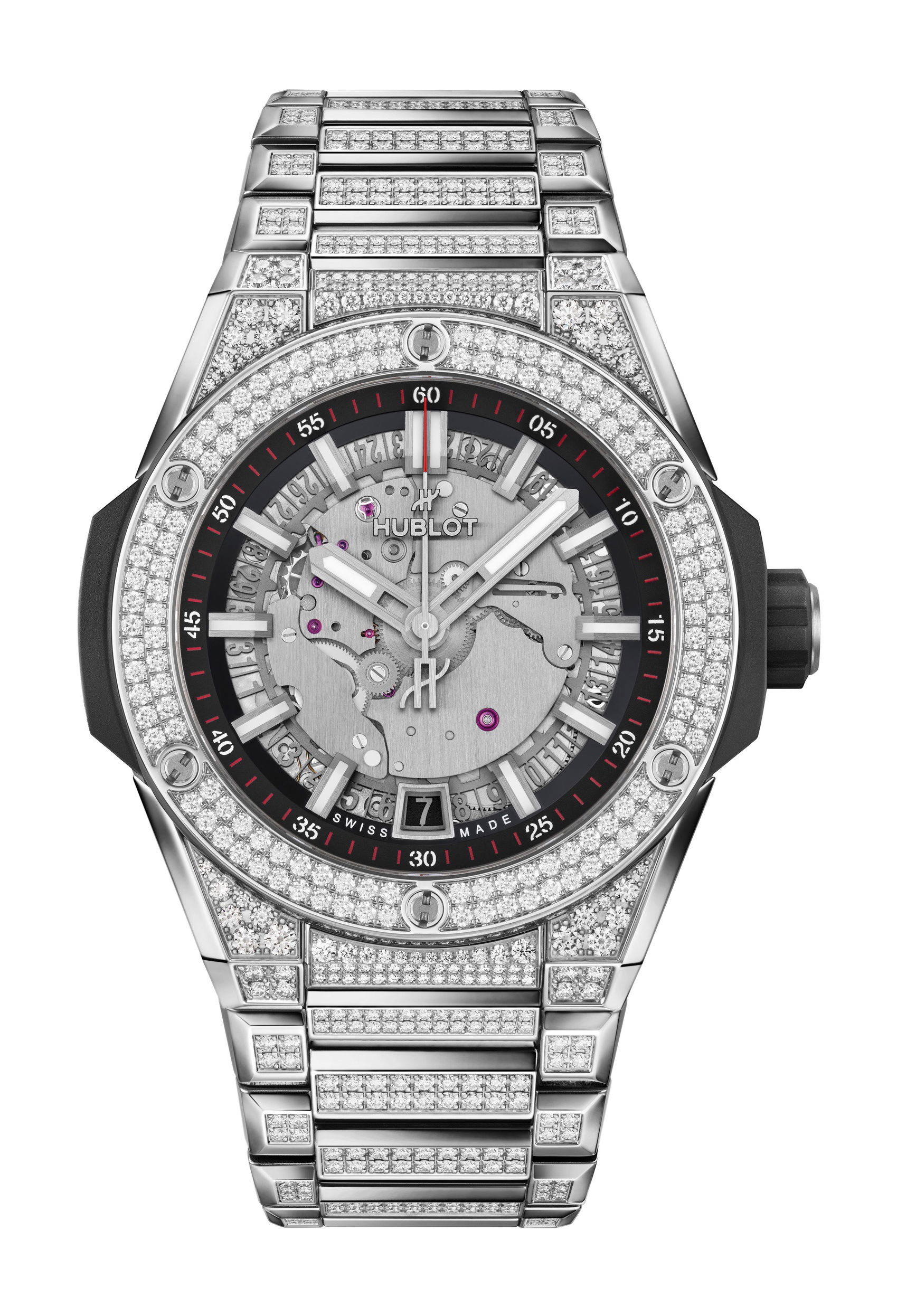 Hublot Big Bang Integrated Time Only Titanium Pavé watch