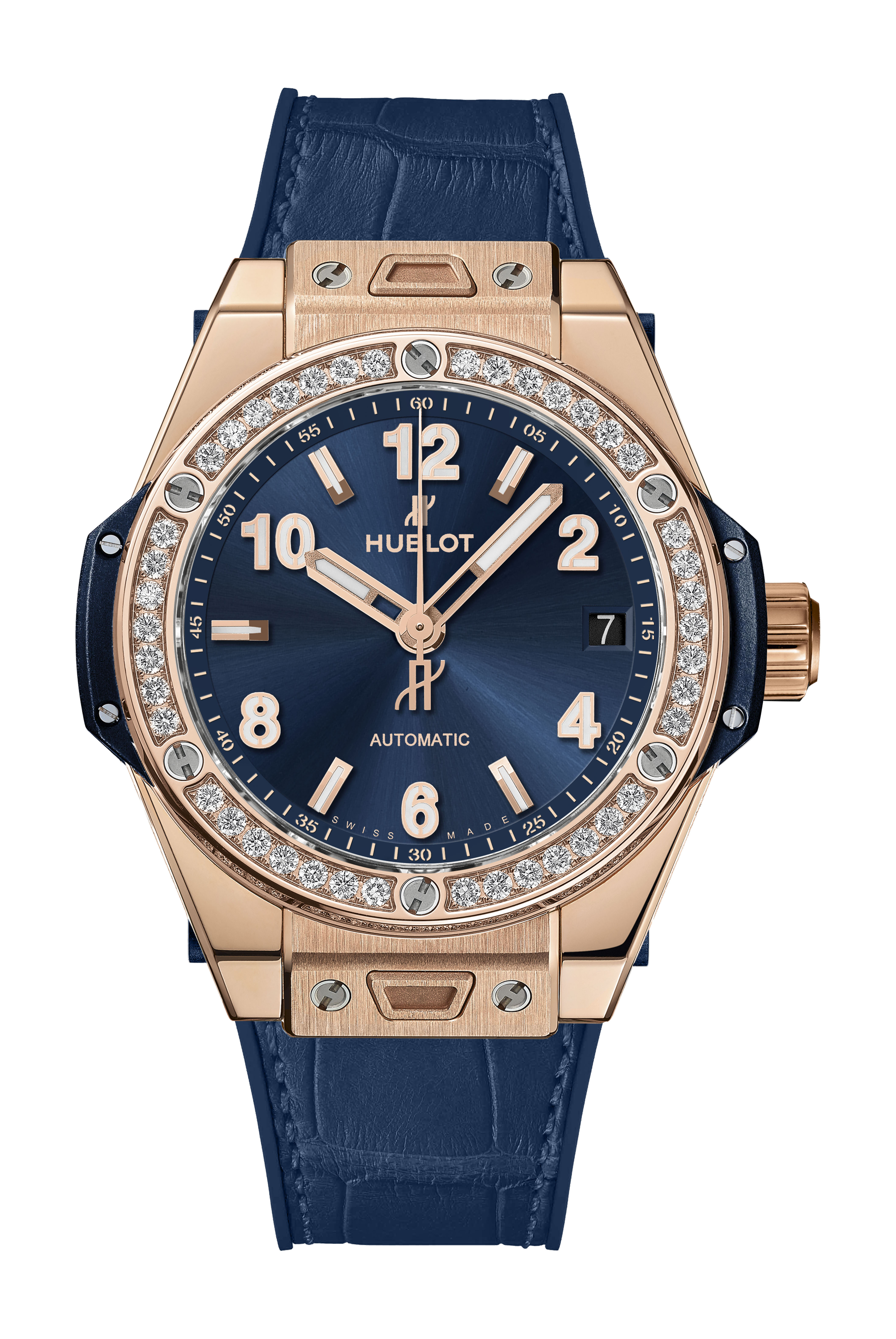 Hublot Big Bang One Click King Gold Blue Diamonds watch