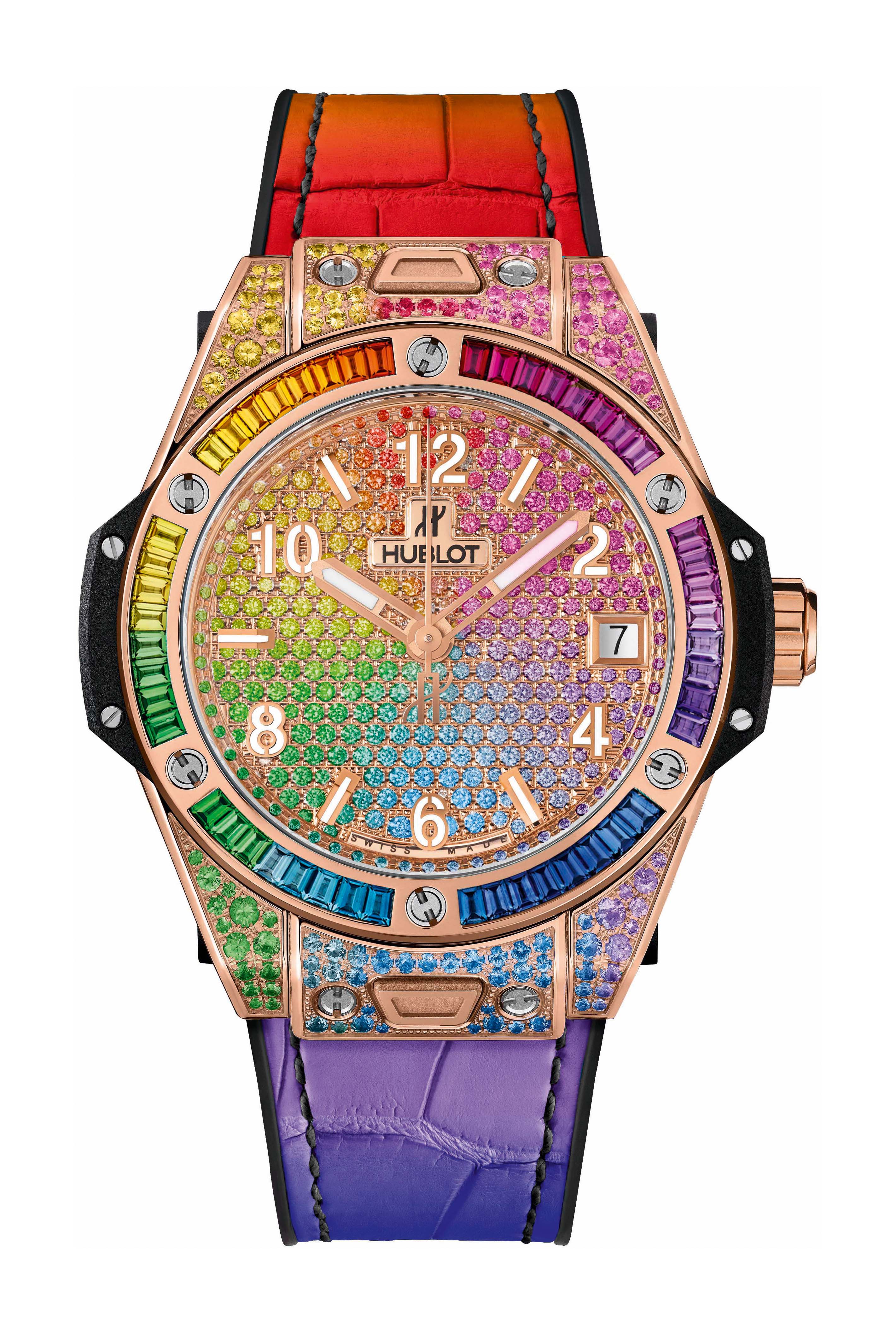 Hublot Big Bang One Click Rainbow King Gold watch