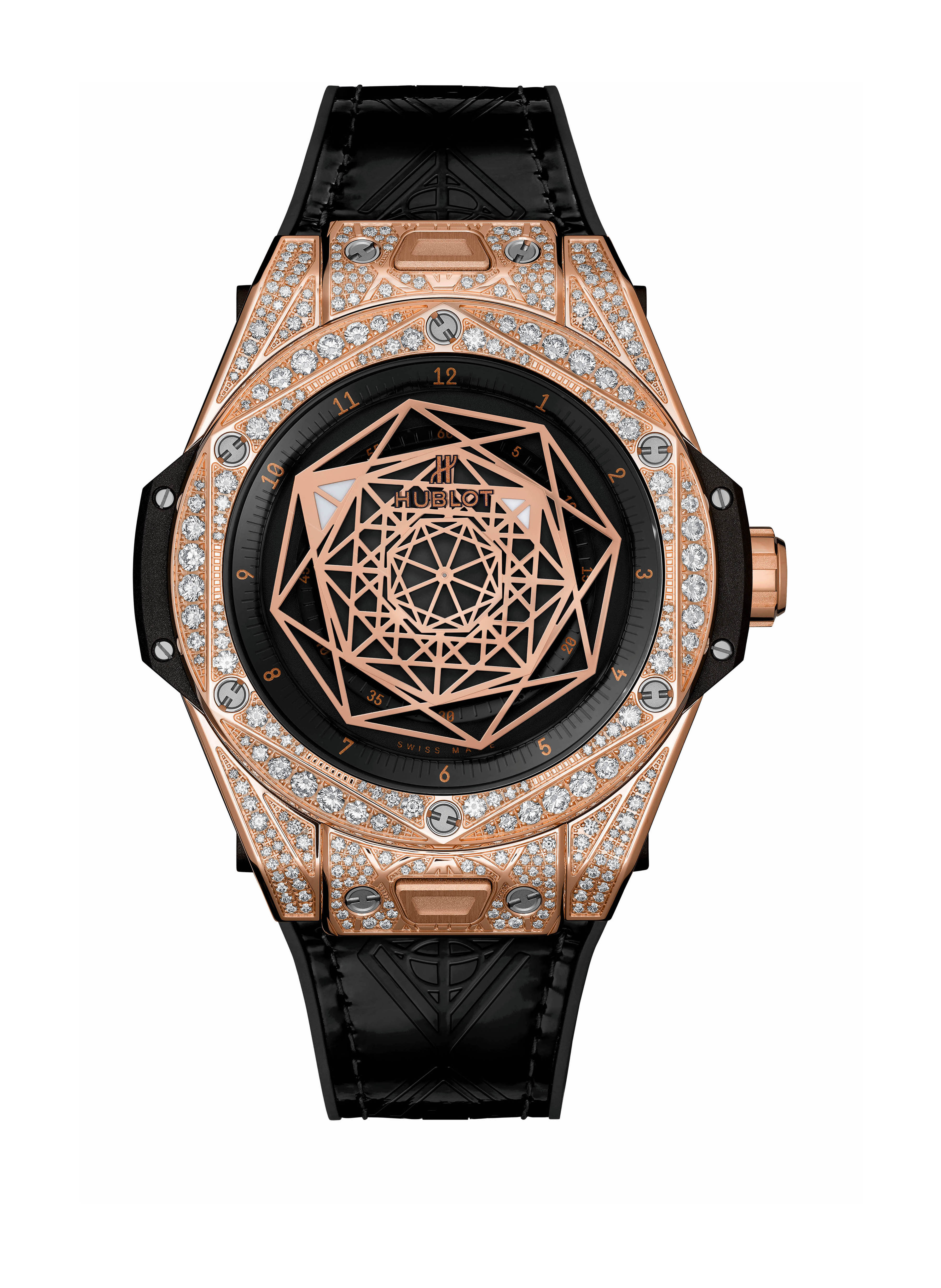 Hublot Big Bang One Click Sang Bleu King Gold Pavé watch