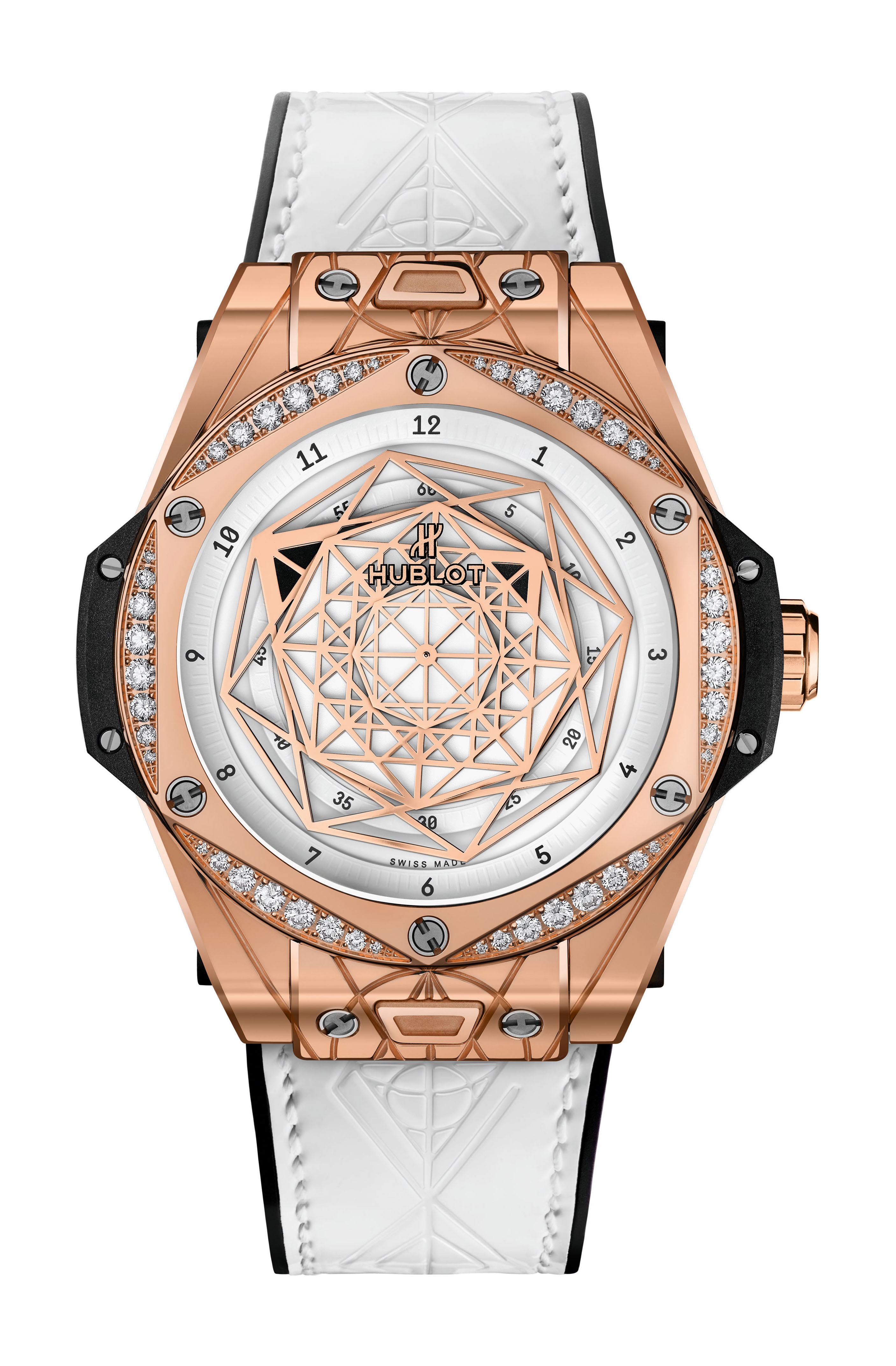 Hublot Big Bang One Click Sang Bleu King Gold White Diamonds watch