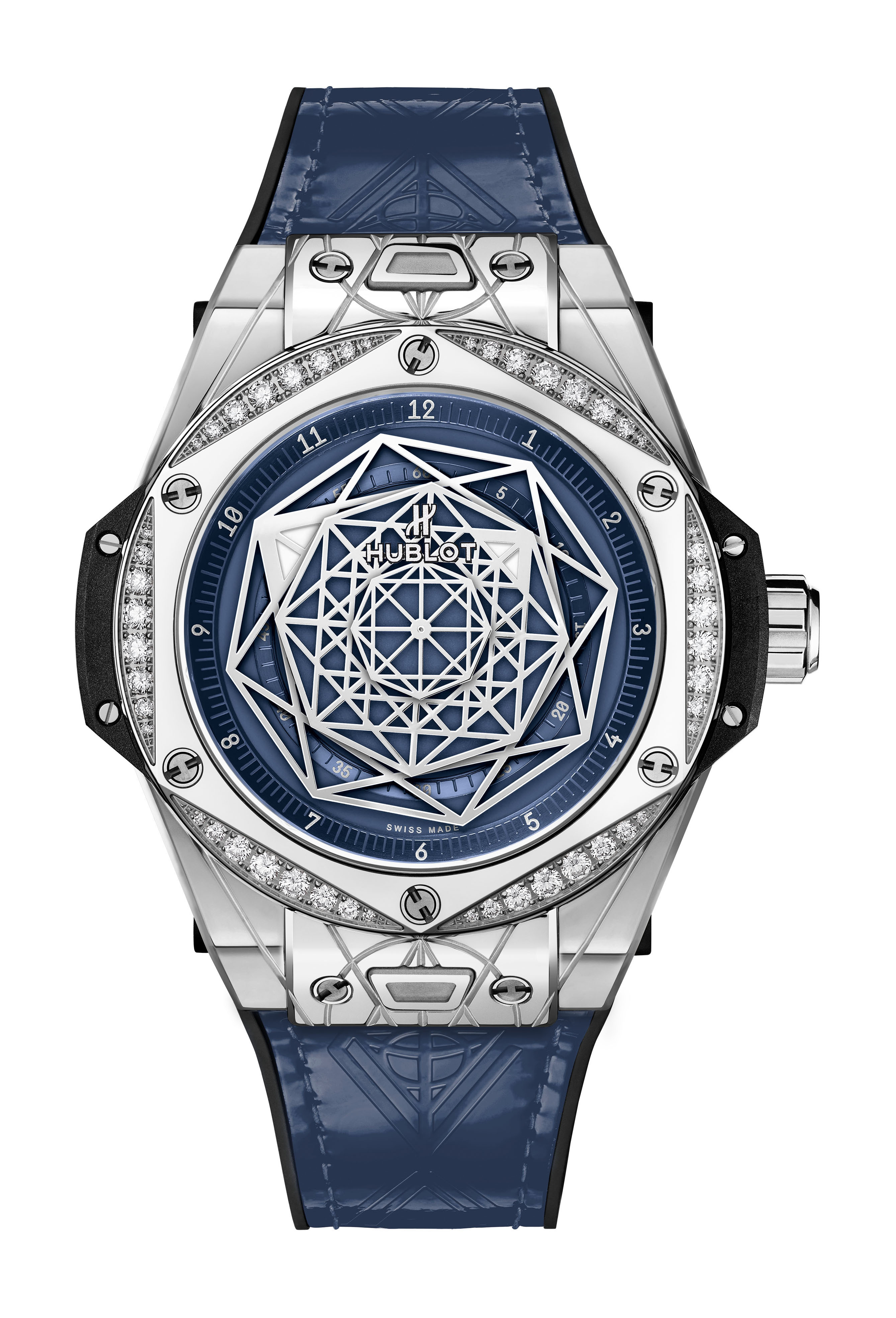 Hublot Big Bang One Click Sang Bleu Steel Blue Diamonds watch