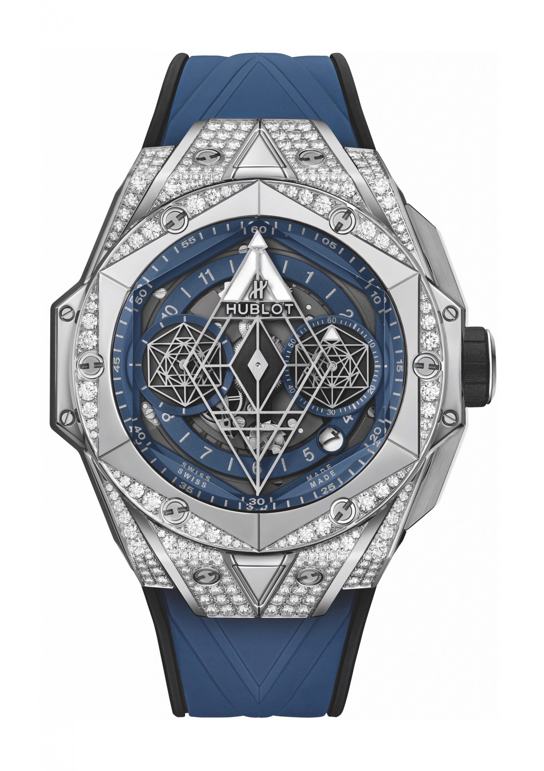 Hublot Big Bang Sang Bleu II Titanium Blue Pavé watch