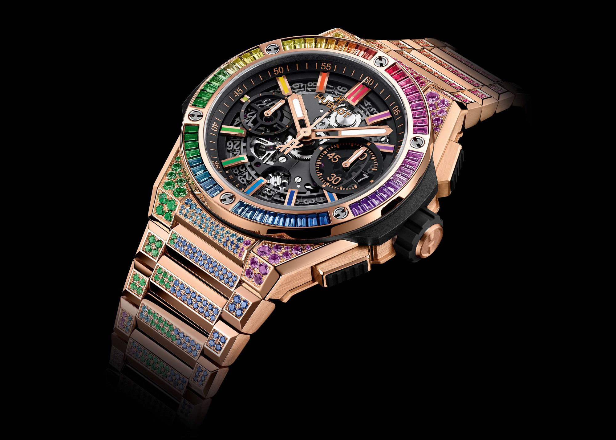 Hublot Big Bang Unico Integrated Rainbow - View 3