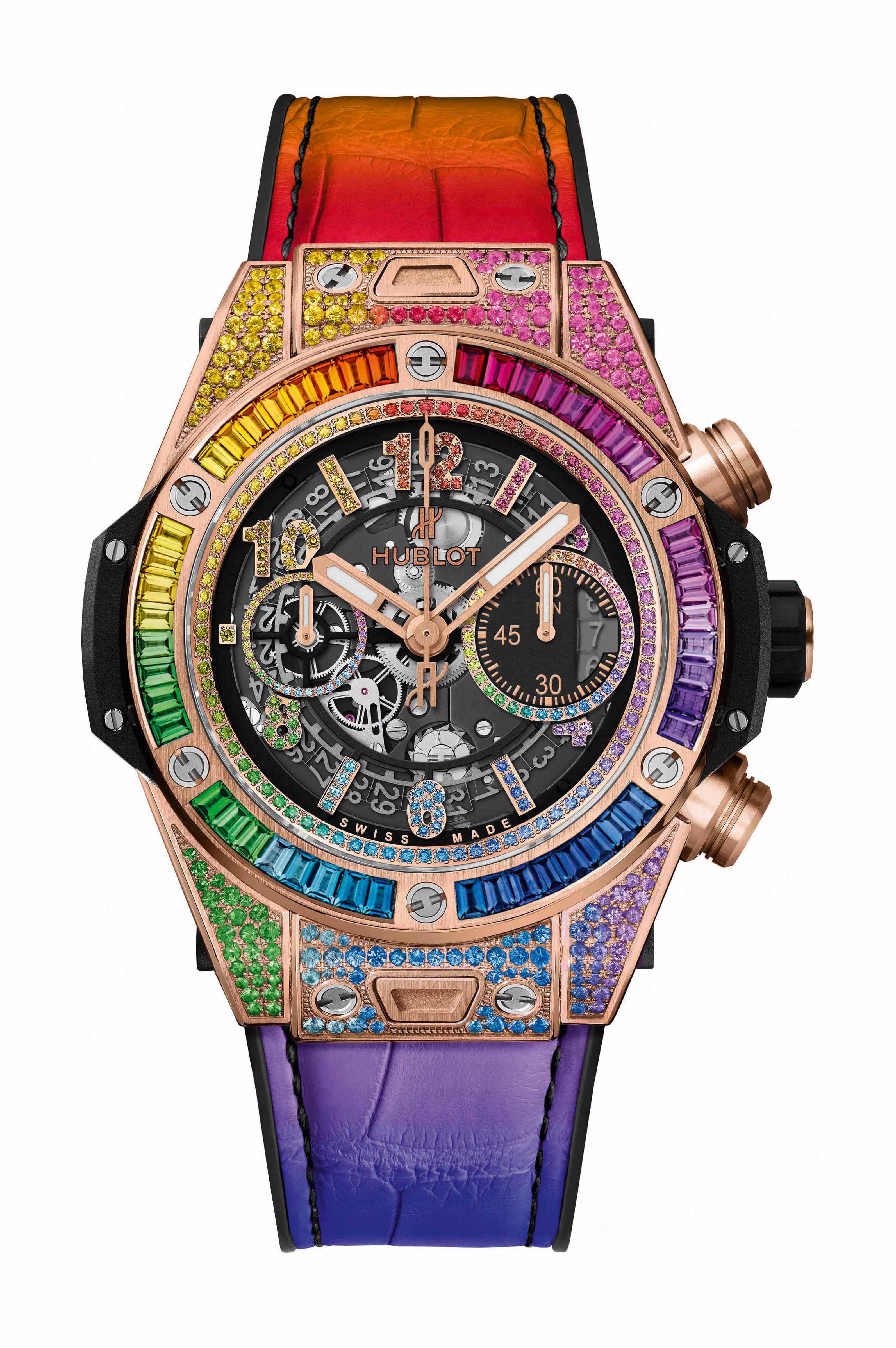 Hublot Big Bang Unico Rainbow King Gold watch