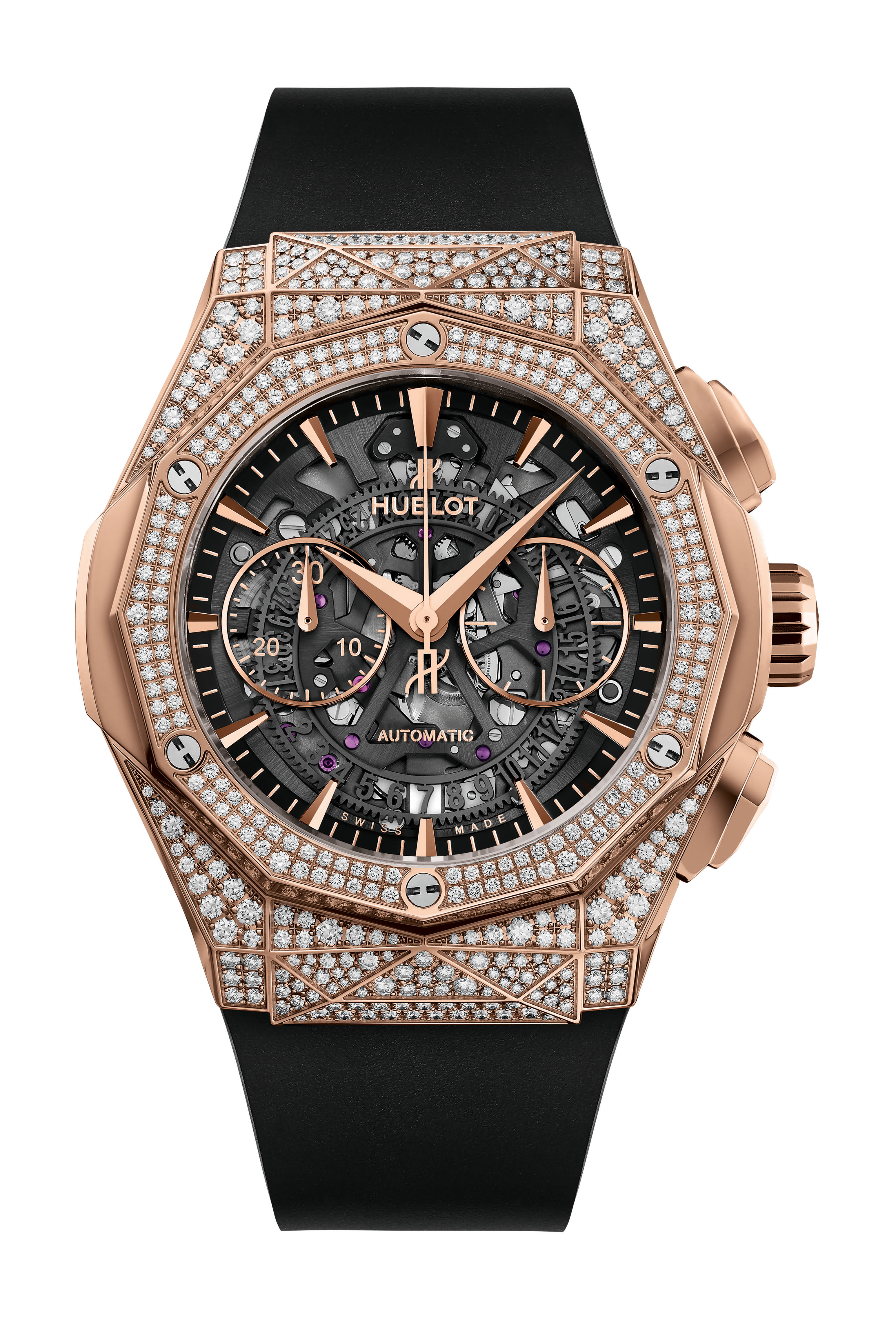 Hublot Classic Fusion Aerofusion Chronograph Orlinski King Gold Pavé watch