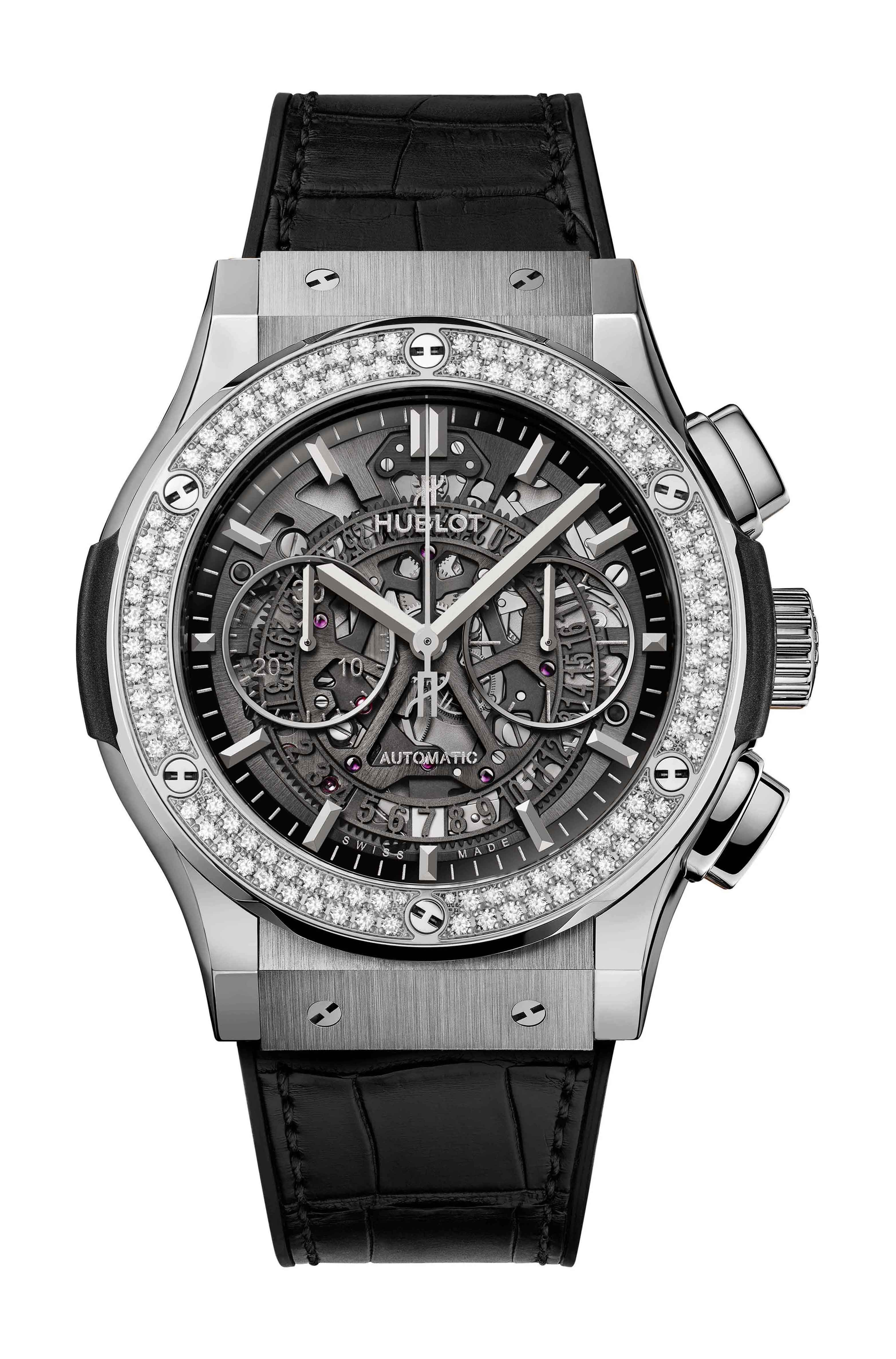 Hublot Classic Fusion Aerofusion Titanium Diamonds watch