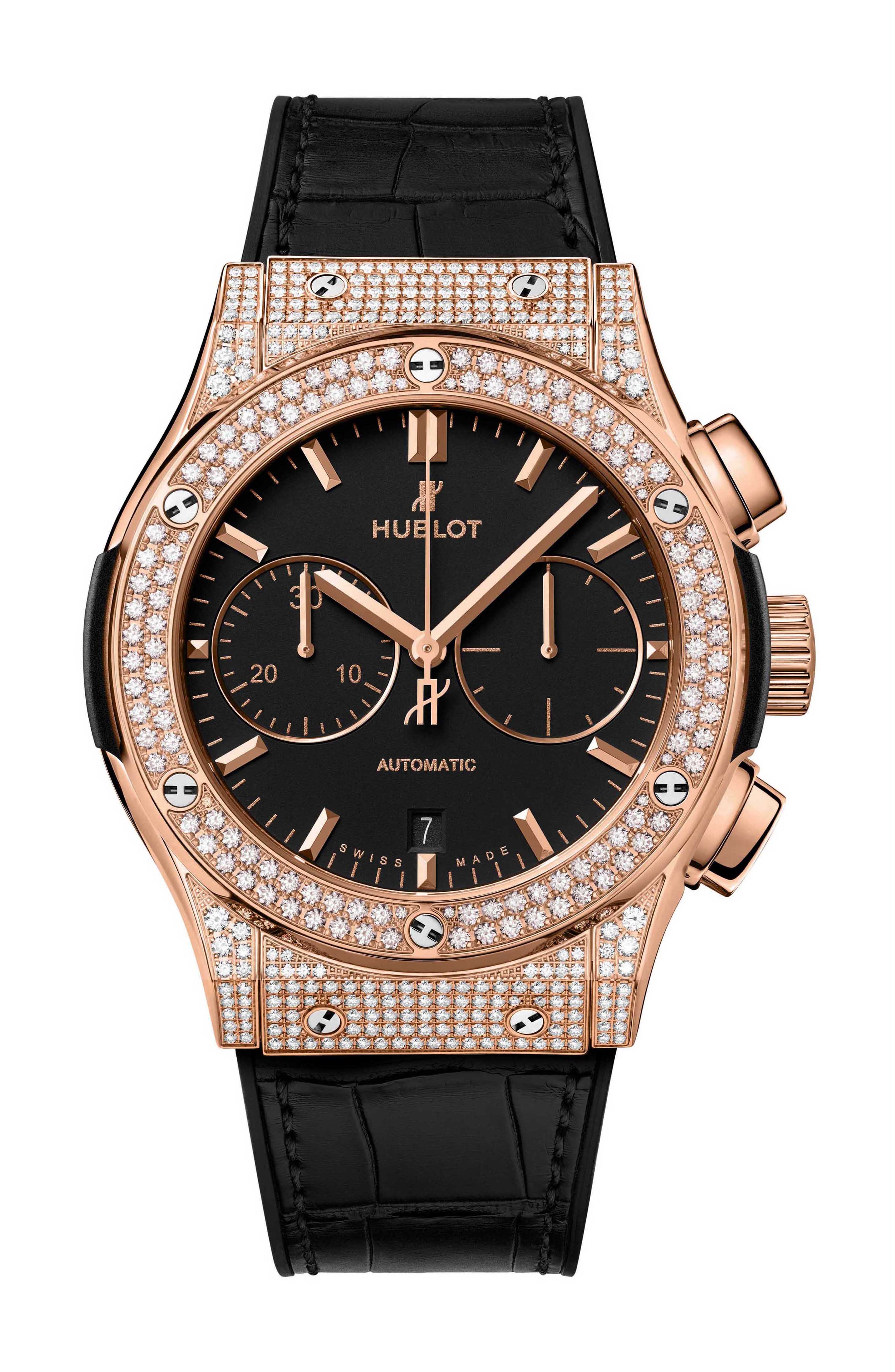 Hublot Classic Fusion Chonograph King Gold Pavé watch