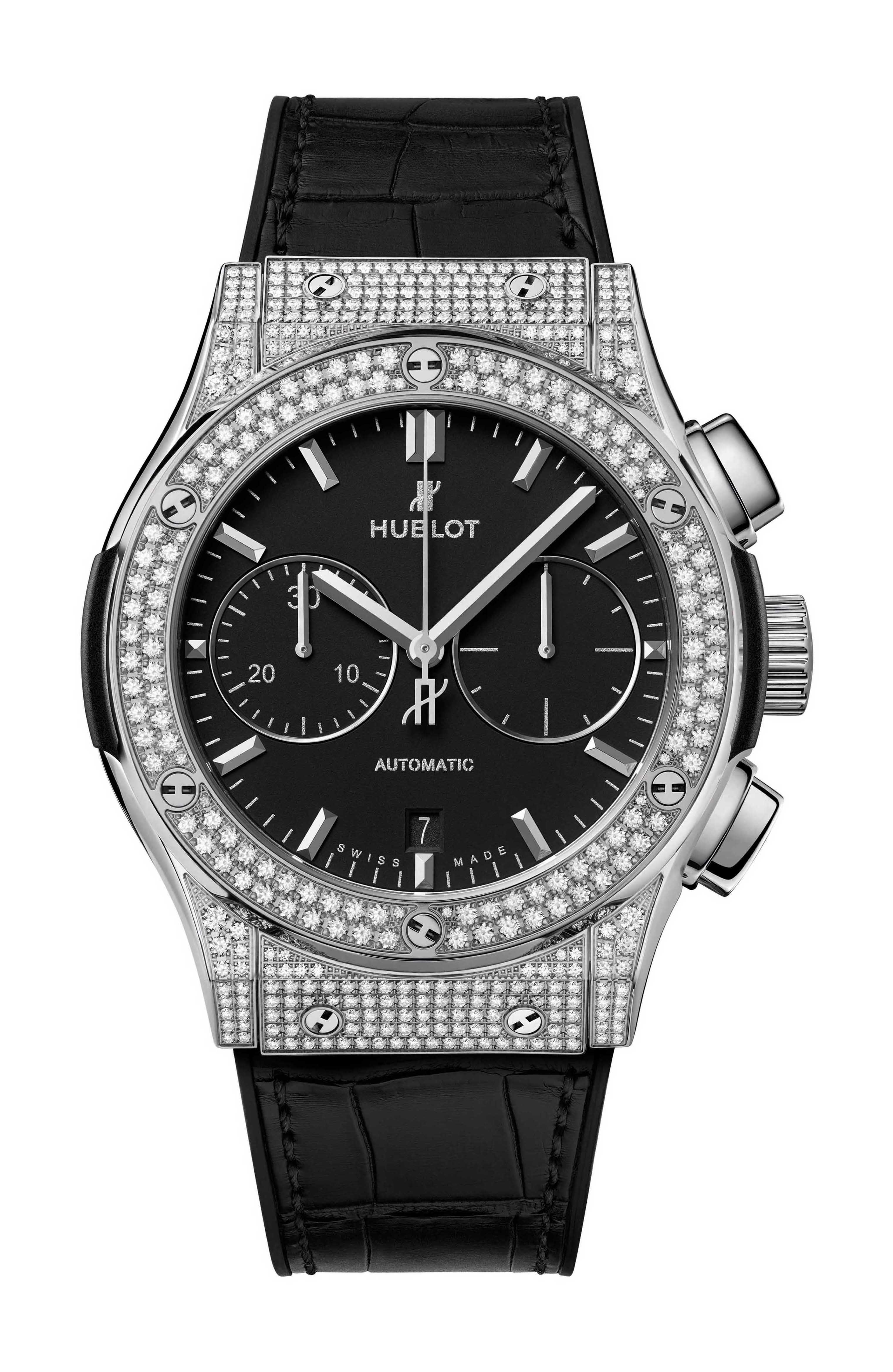 Hublot Classic Fusion Chronograph Titanium Pavé watch