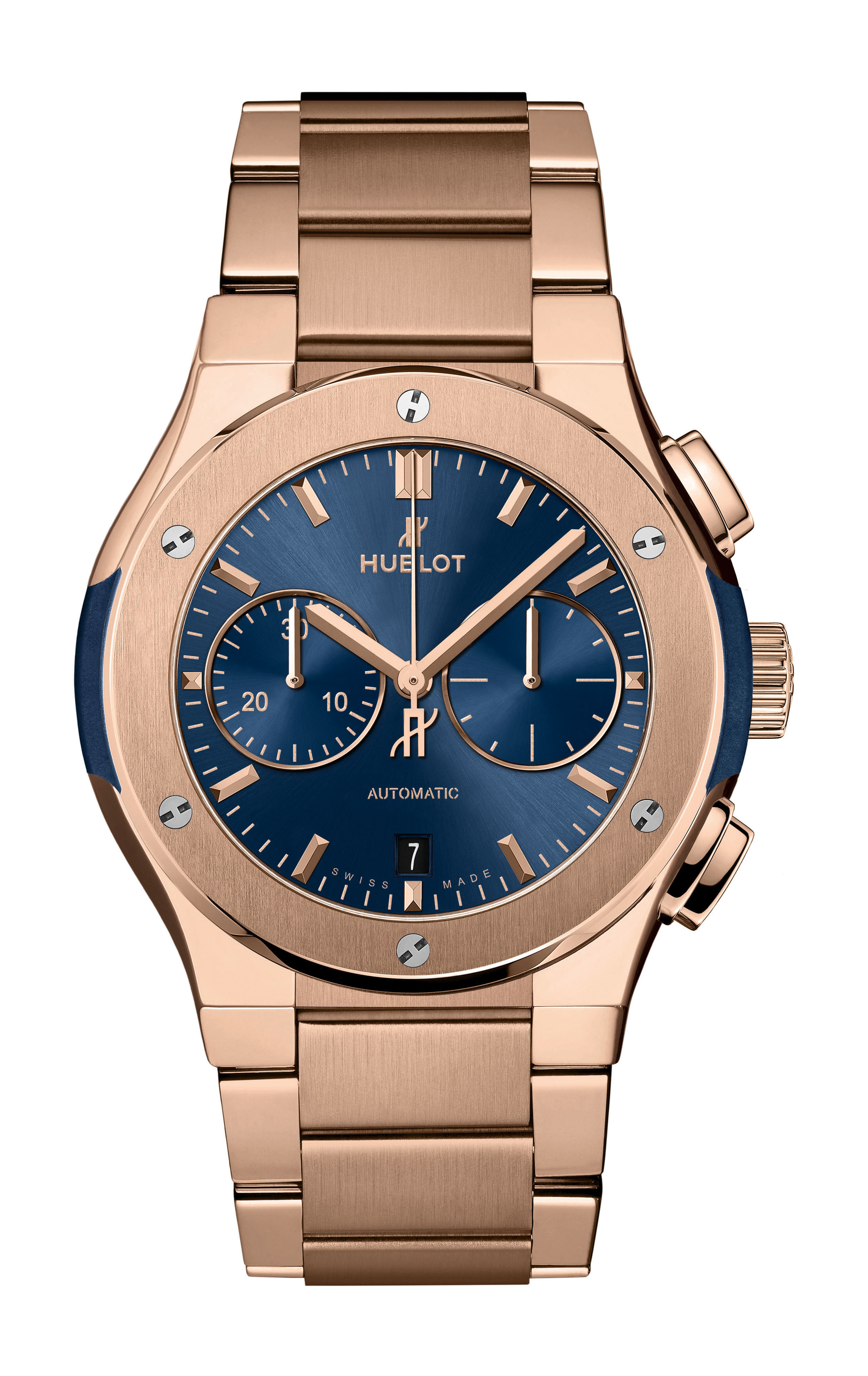 Hublot Classic Fusion Chronograph King Gold Blue Bracelet watch