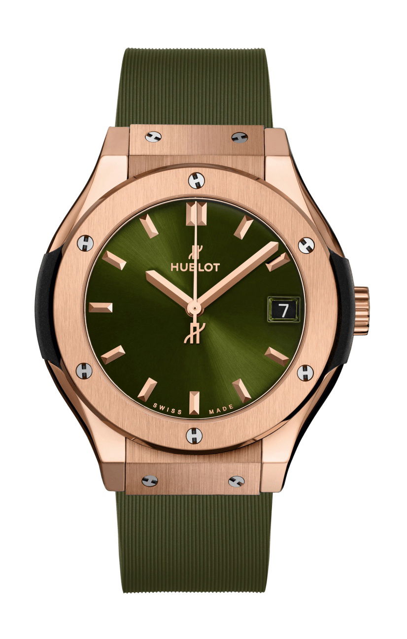 Hublot Classic Fusion Green King Gold watch