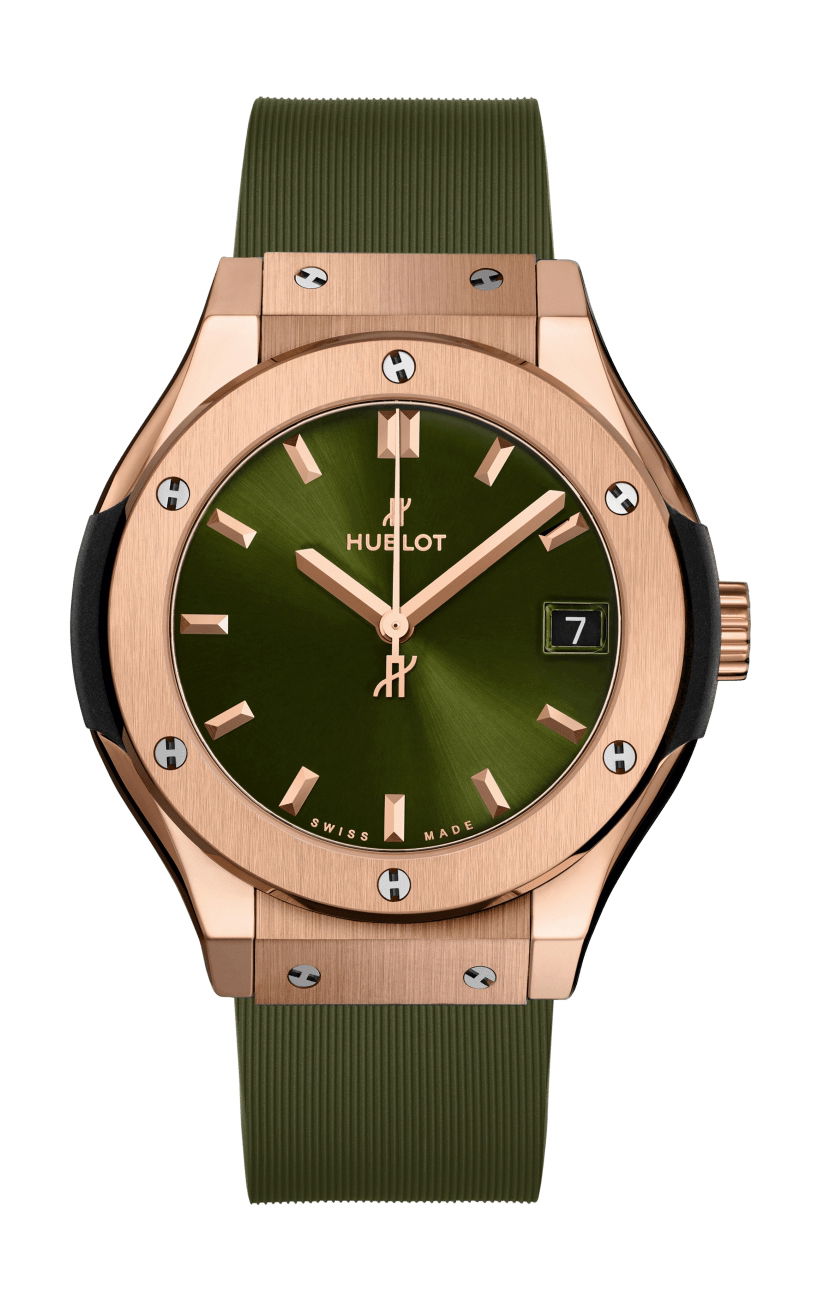 Hublot Classic Fusion Green King Gold watch