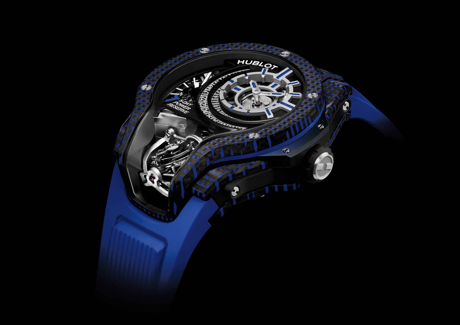 Hublot MP-09 Tourbillon Bi-Axis 5 Days Power Reserve 3D Carbone - View 3