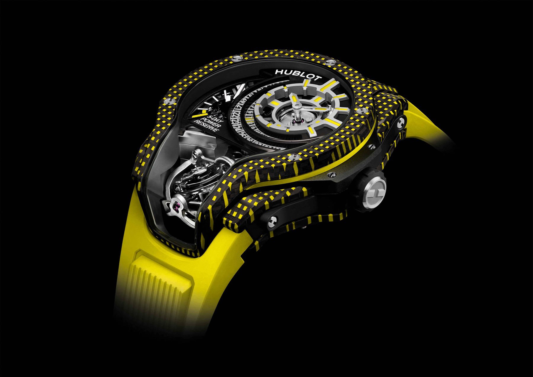 Hublot MP-09 Tourbillon Bi-Axis 5 Days Power Reserve 3D Carbone - View 3