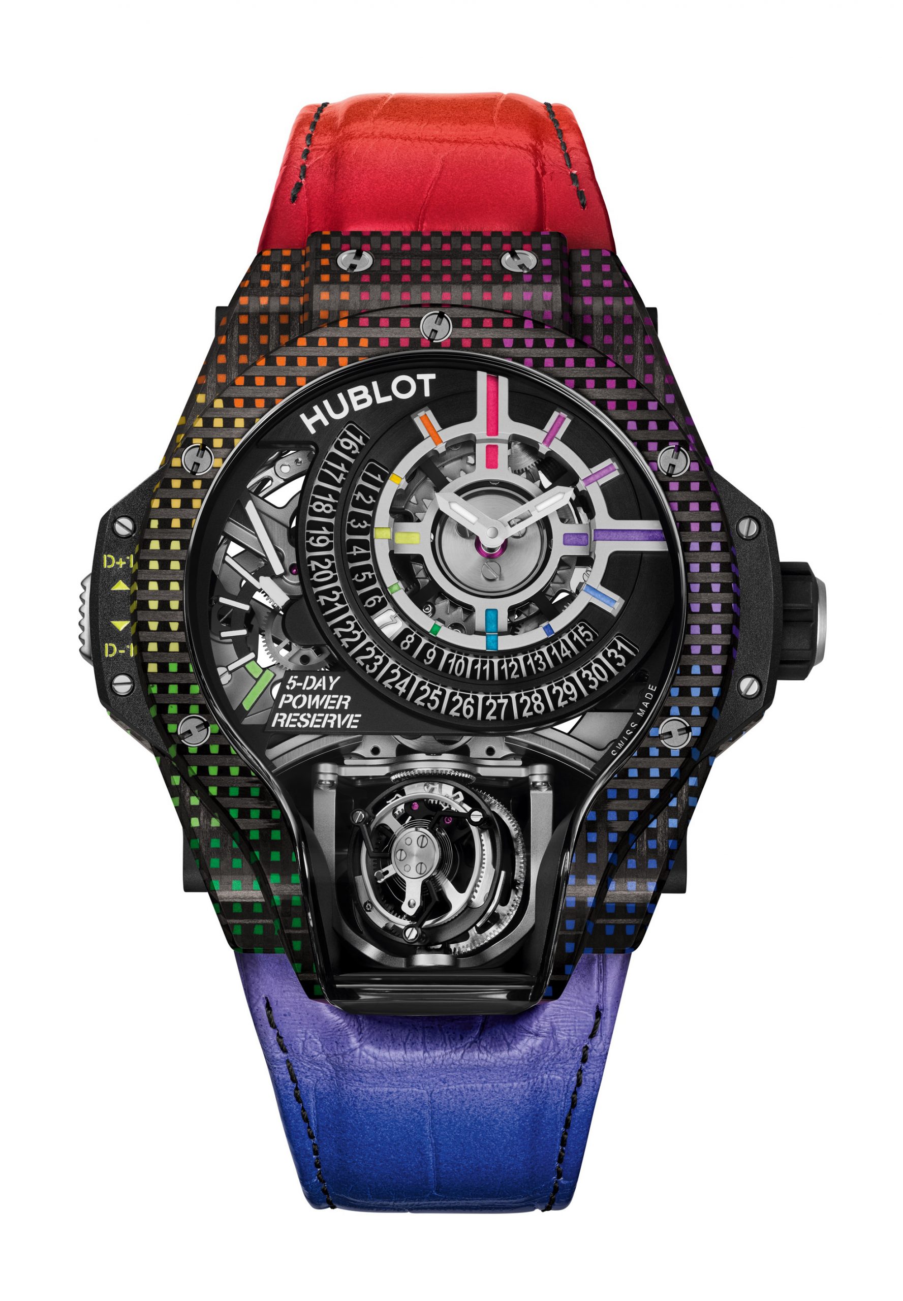 Hublot MP 09 Tourbillon Bi-Axis Rainbow 3D Carbon watch