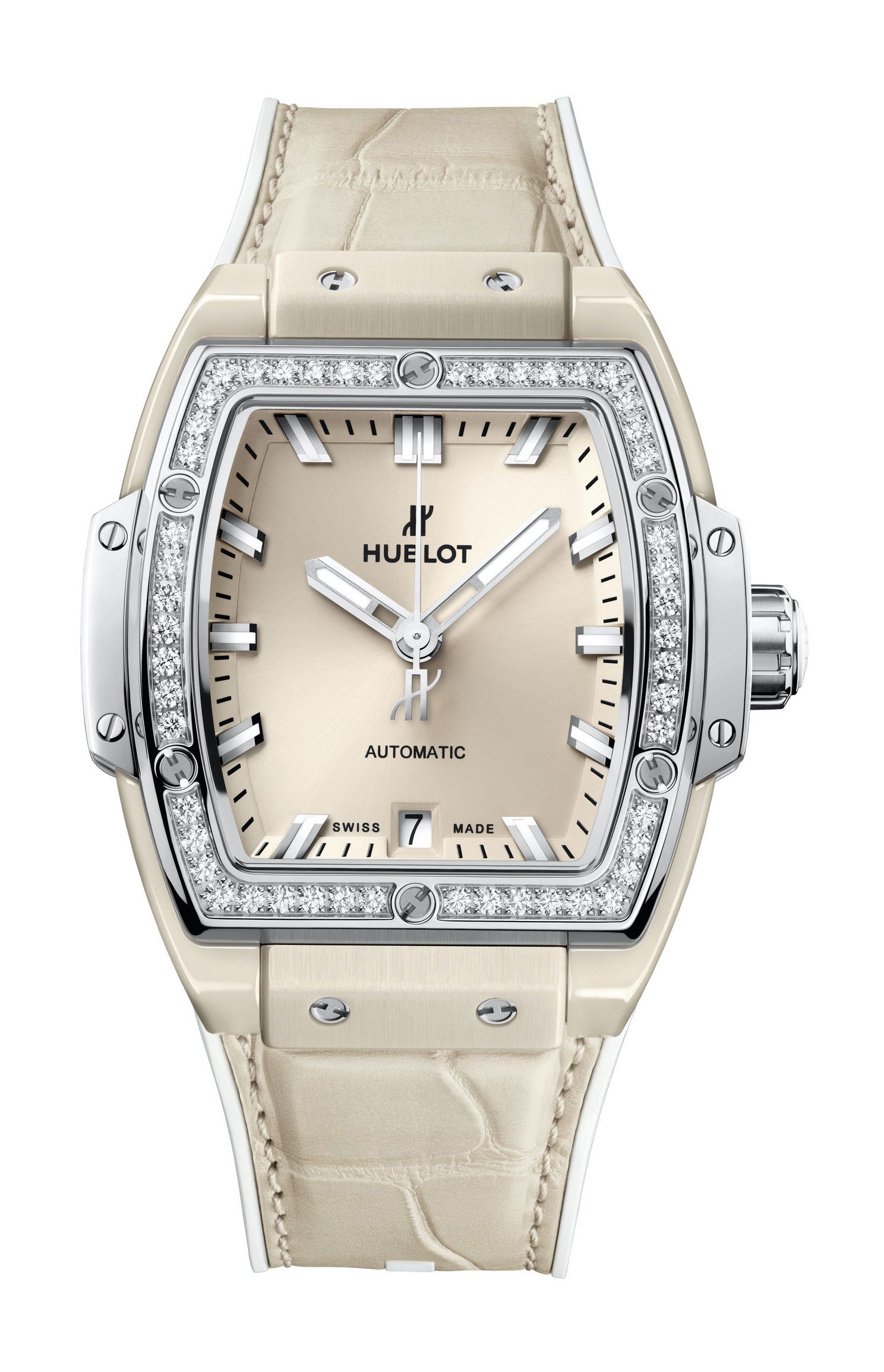 Hublot Spirit of Big Bang Beige Ceramic Titanium Diamonds watch