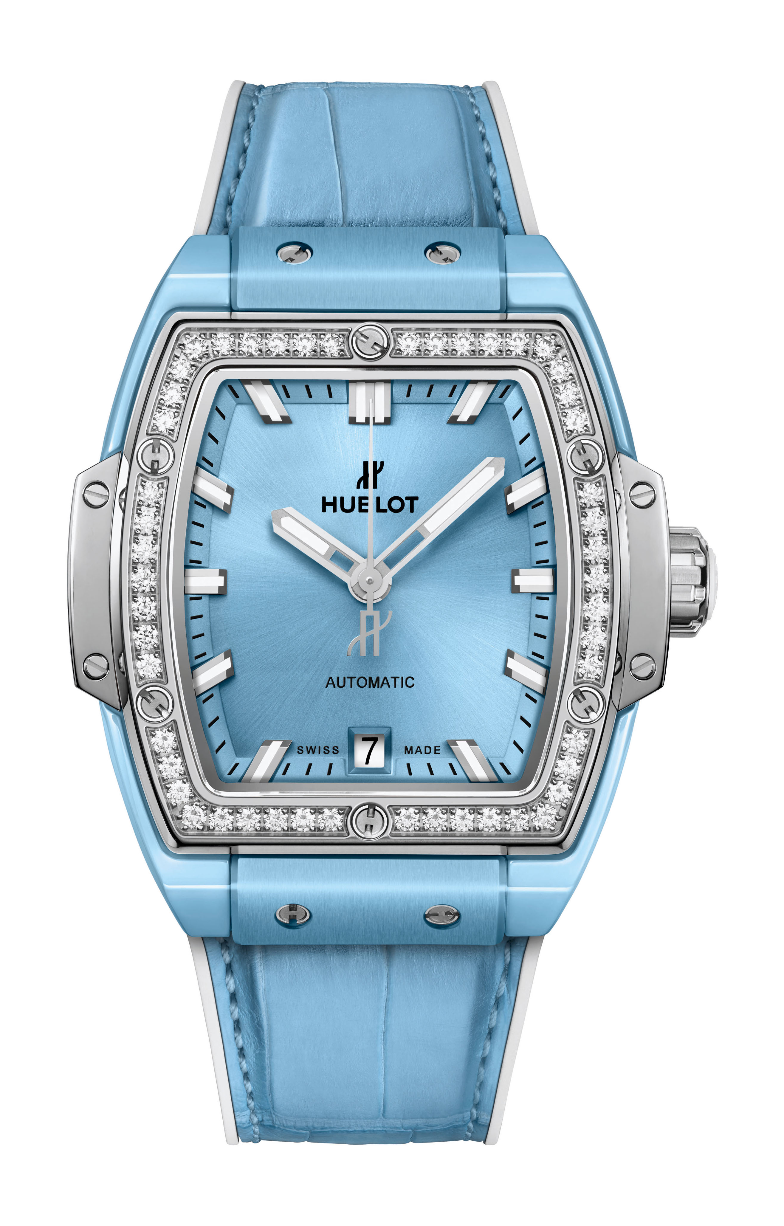 Hublot Spirit of Big Bang Light Blue Ceramic Titanium Diamonds watch