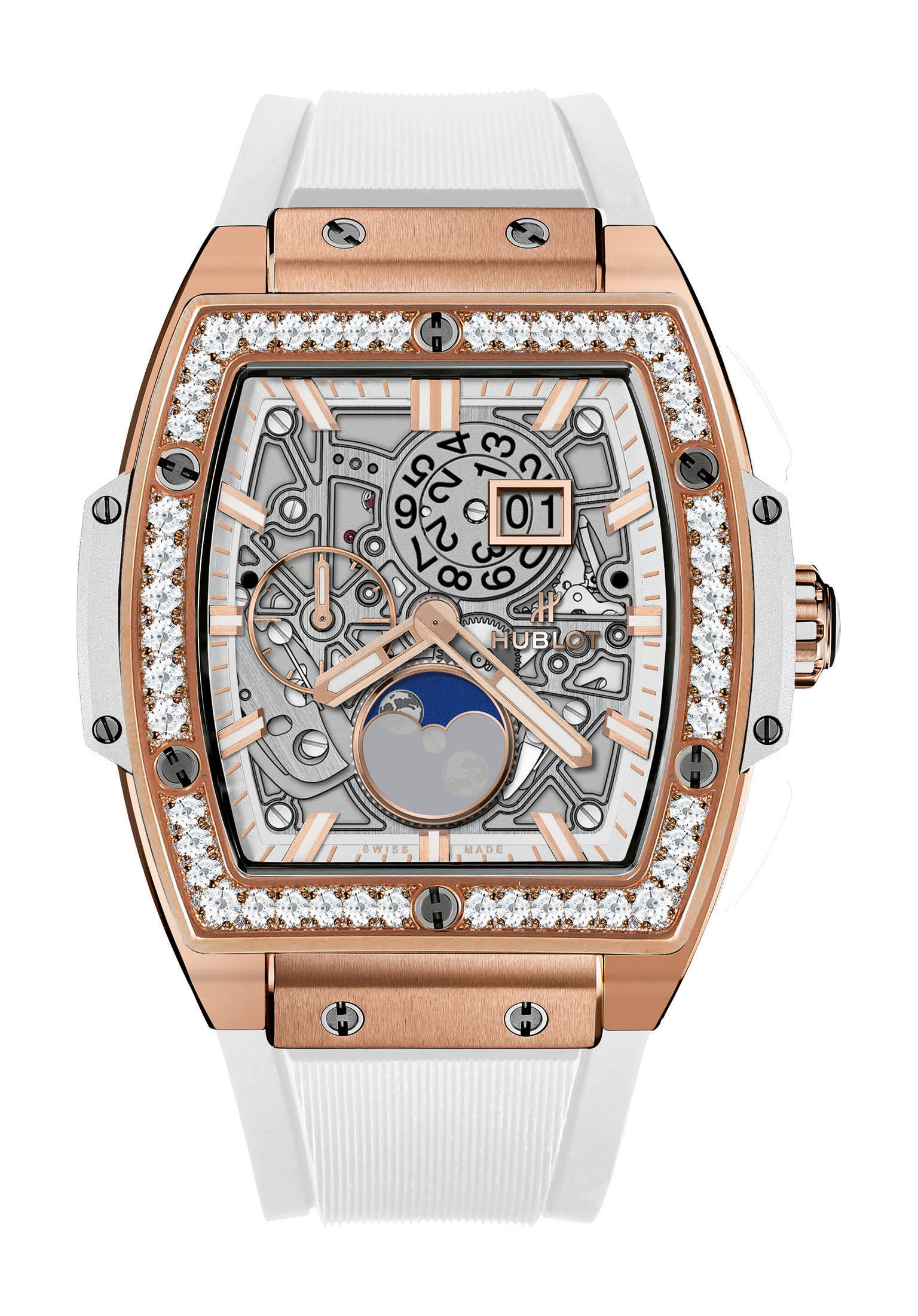 Hublot Spirit Of Big Bang Moonphase King Gold White Diamonds watch