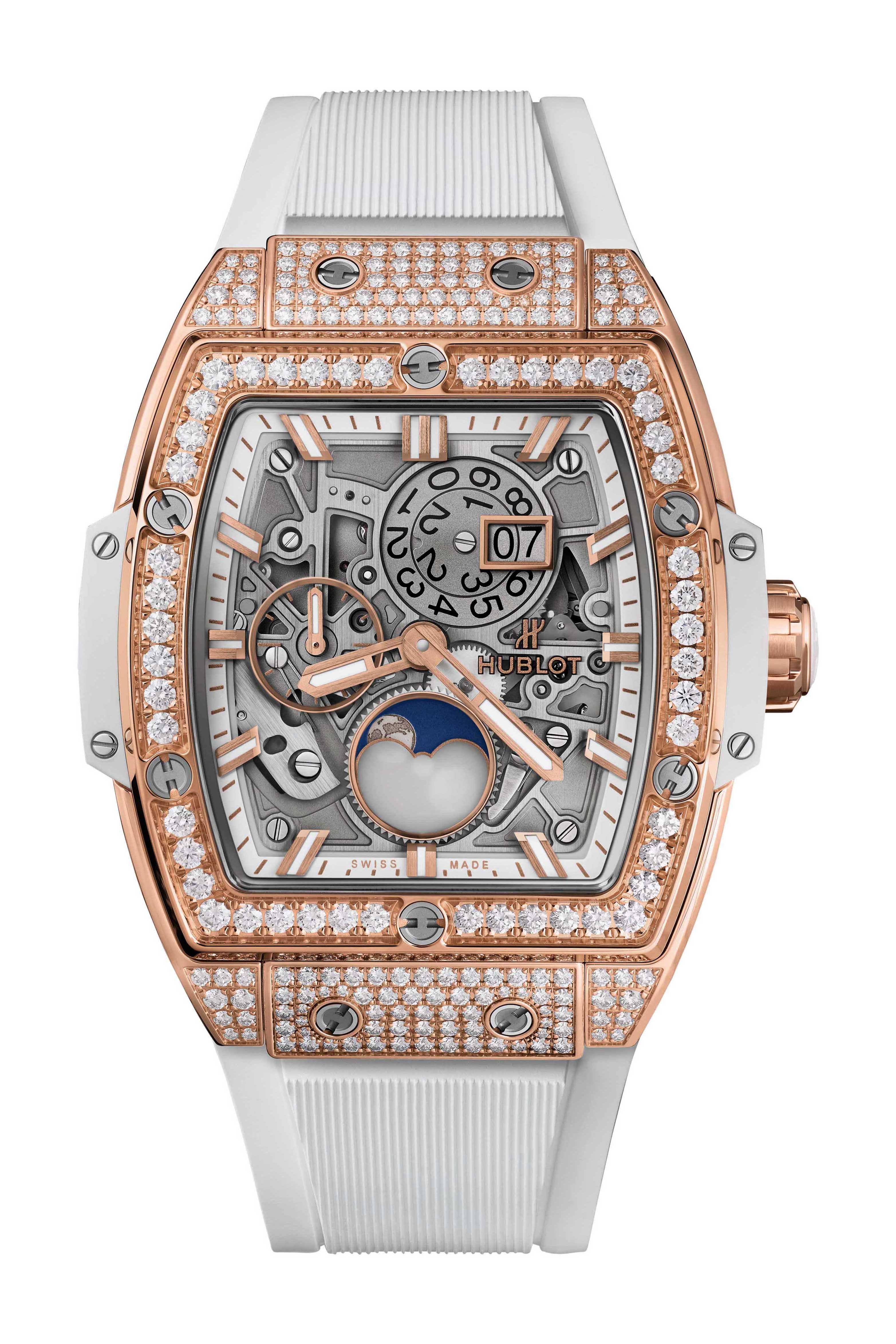 Hublot Spirit Of Big Bang Moonphase King Gold White Pavé watch