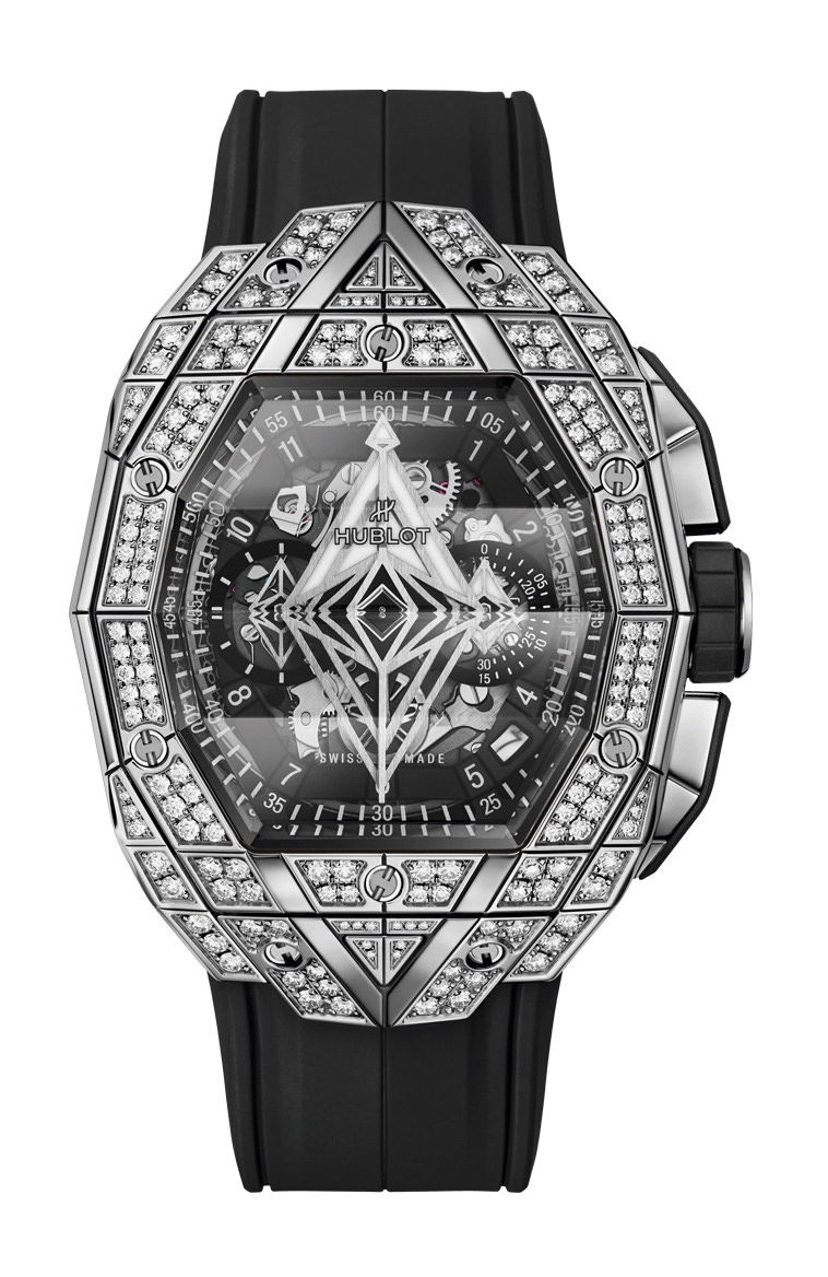 Hublot Spirit of Big Bang Sang Bleu Titanium Pavé watch
