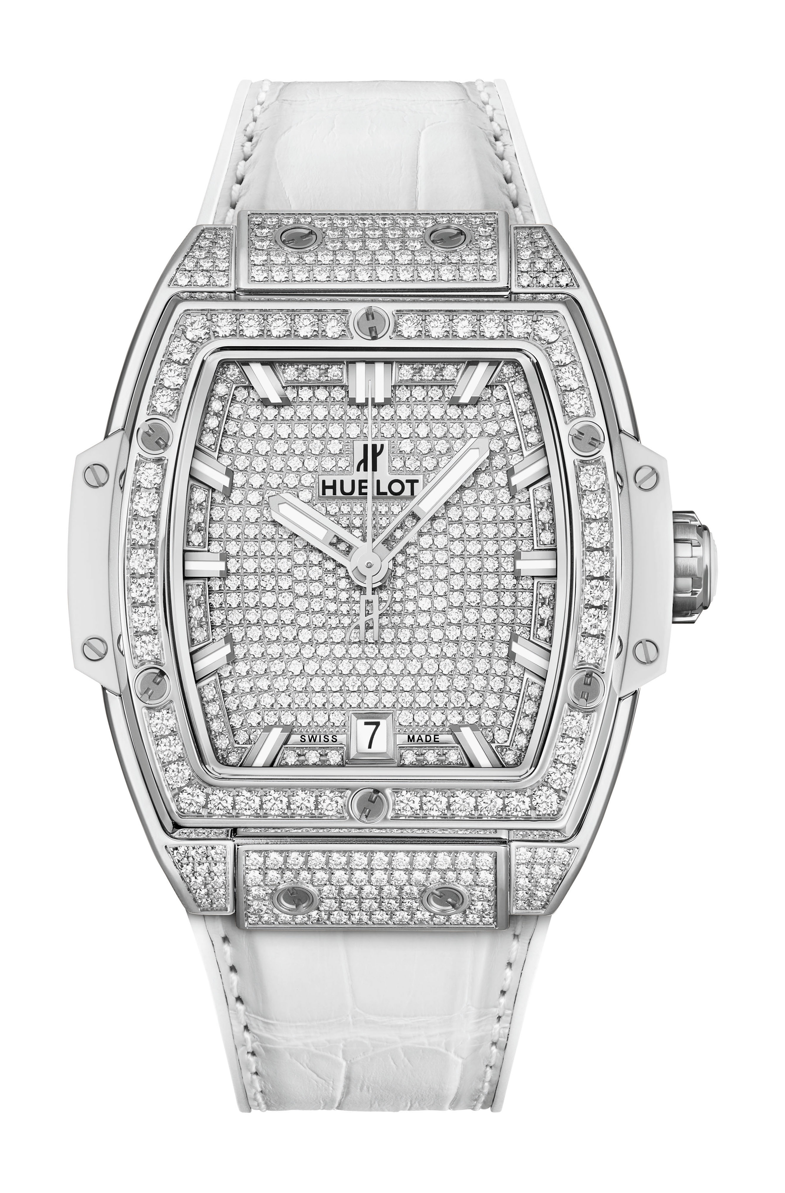 Hublot Spirit of Big Bang Titanium White Full Pavé watch