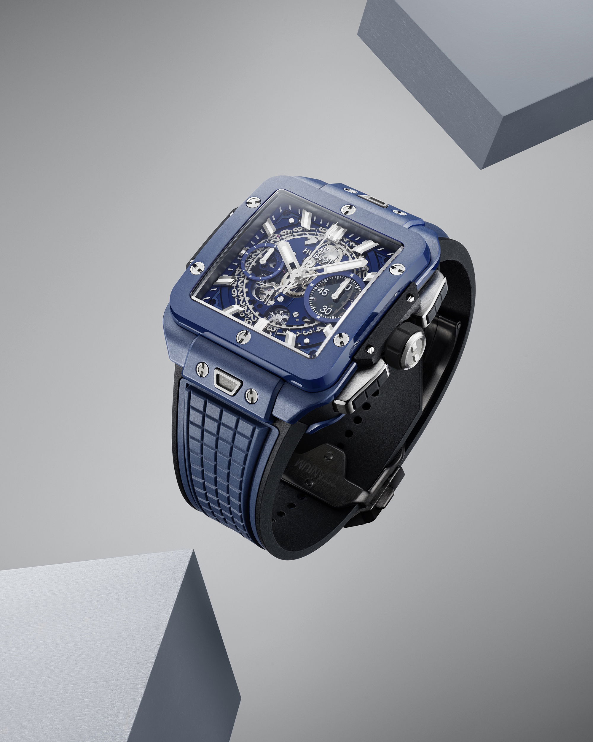 Hublot Square Bang Unico Blue Ceramic - View 2