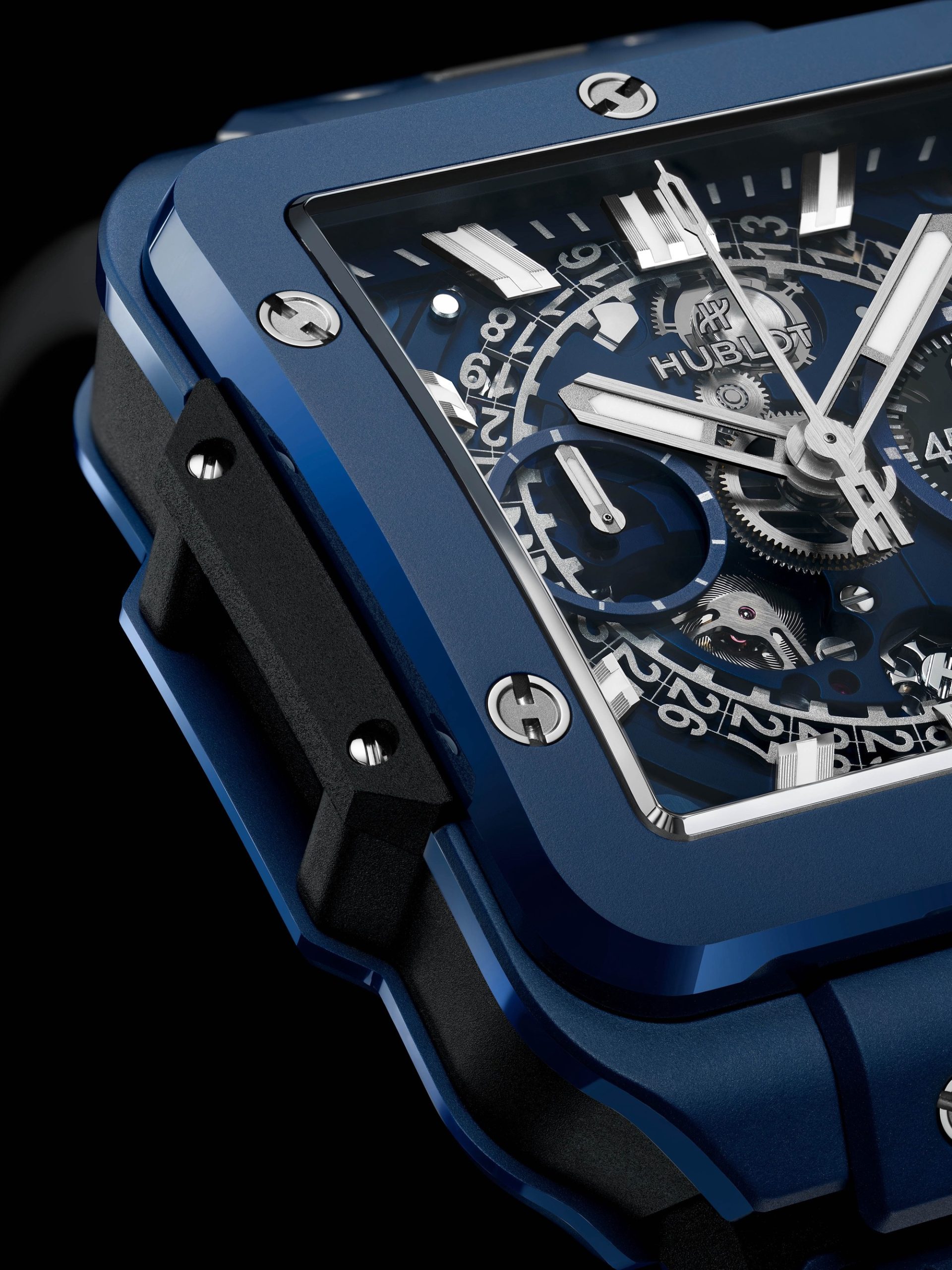 Hublot Square Bang Unico Blue Ceramic - View 3
