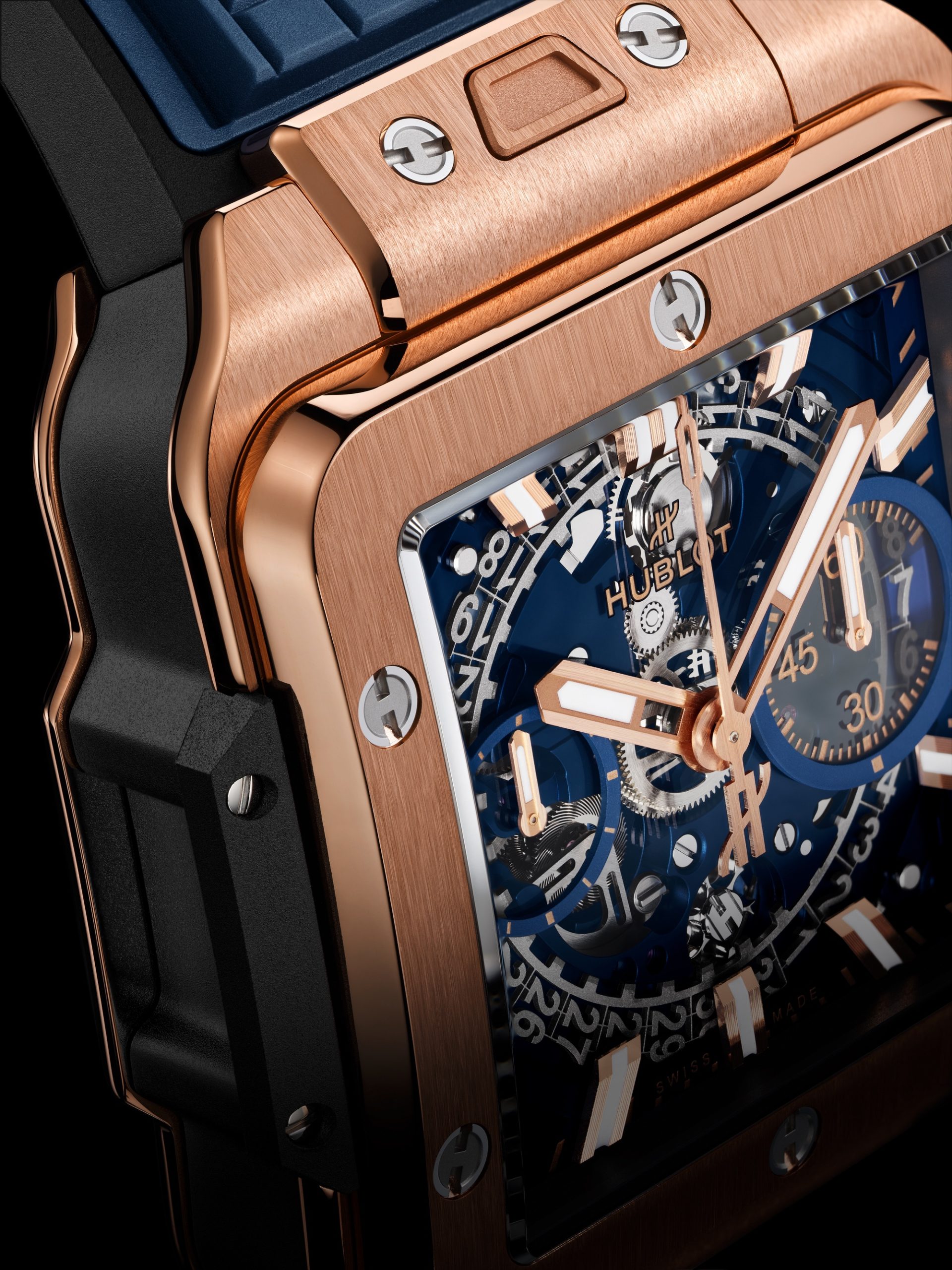 Hublot Square Bang Unico King Gold Blue - View 2