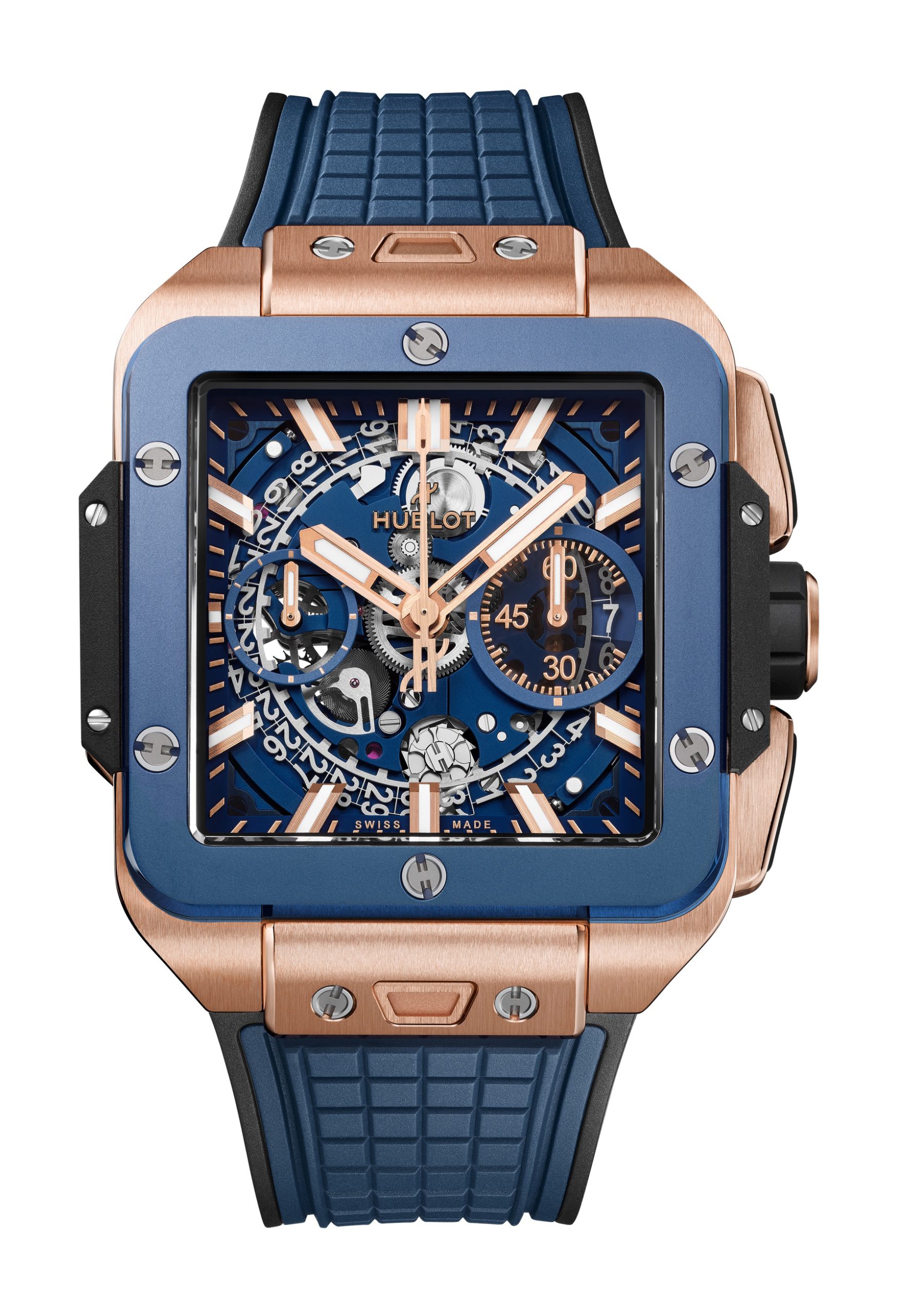 Hublot Square Bang Unico King Gold Blue Ceramic watch
