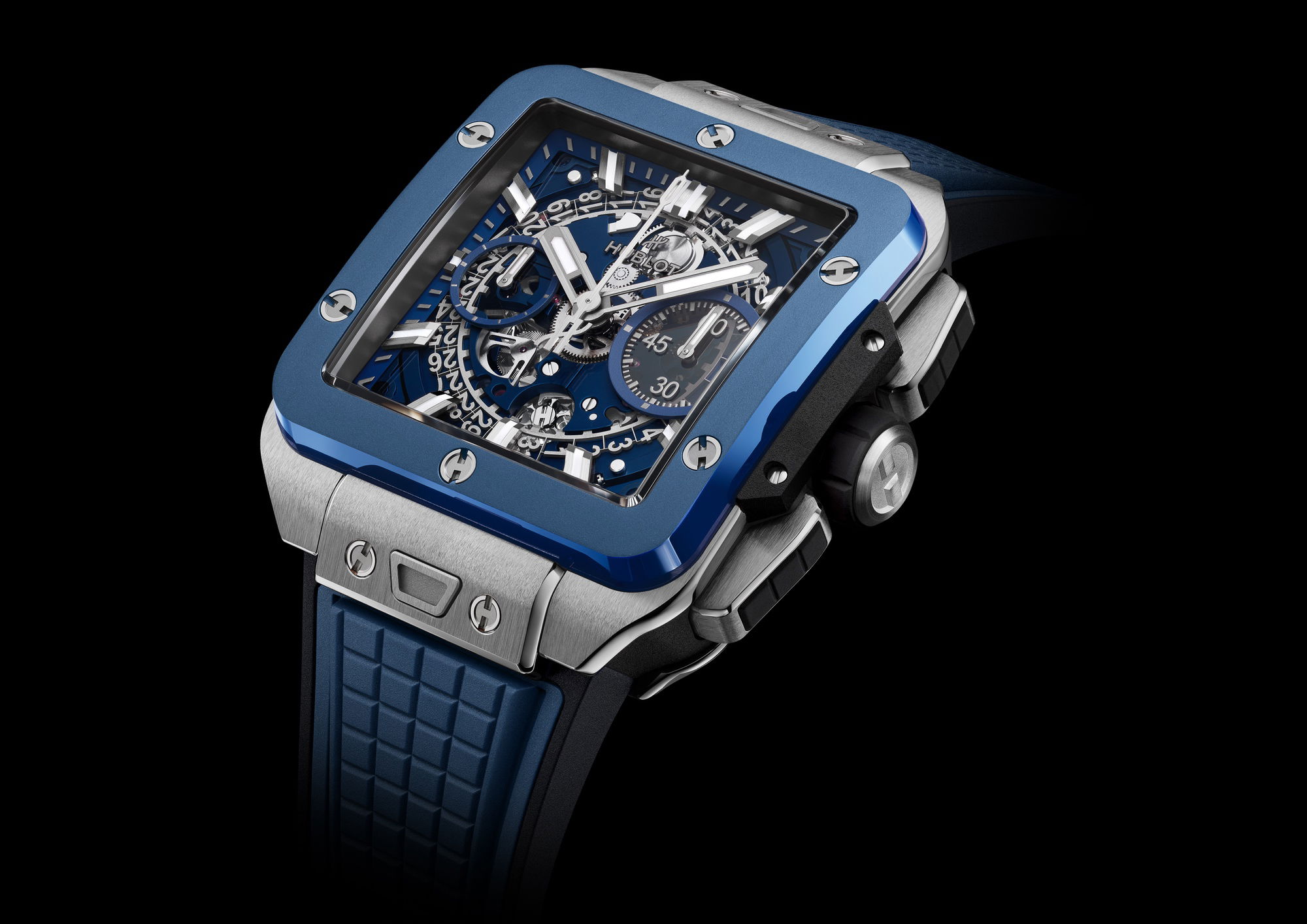 Hublot Square Bang Unico Titanium Blue Ceramic - View 2