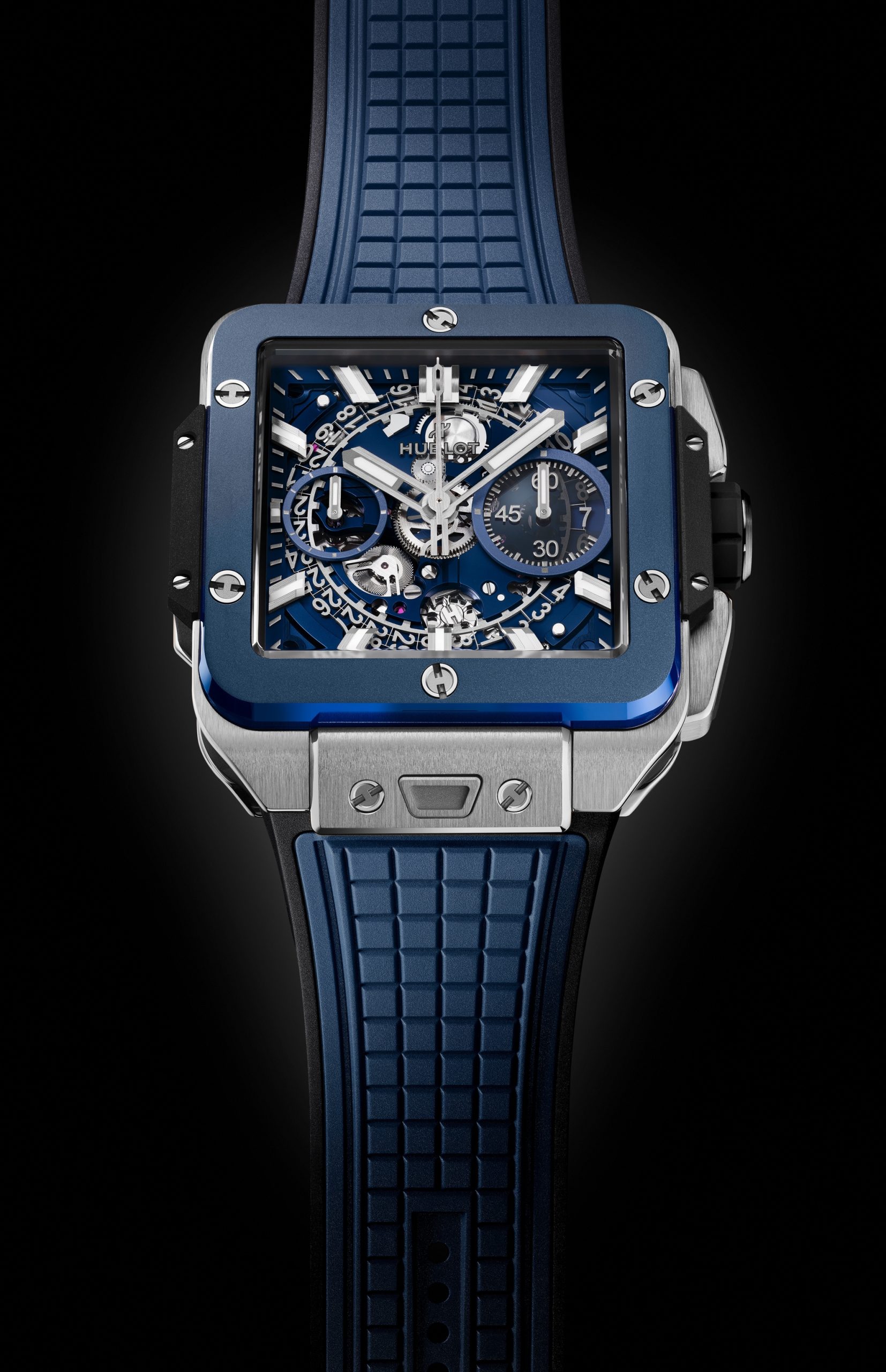 Hublot Square Bang Unico Titanium Blue Ceramic - View 3