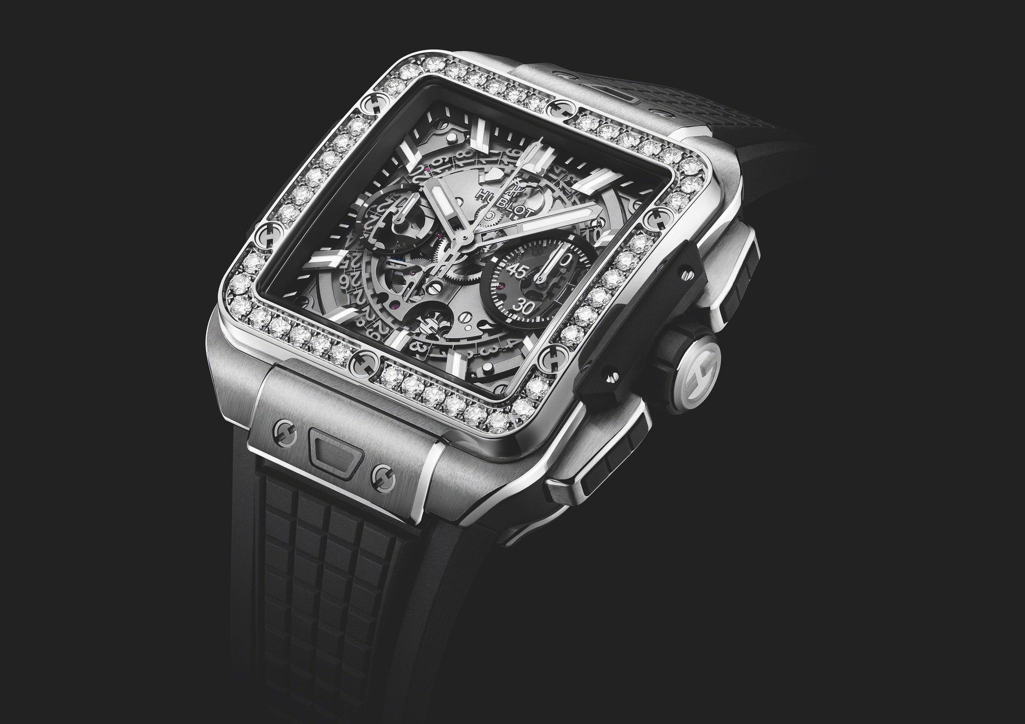 Hublot Square Bang Unico Titanium Diamonds - View 3
